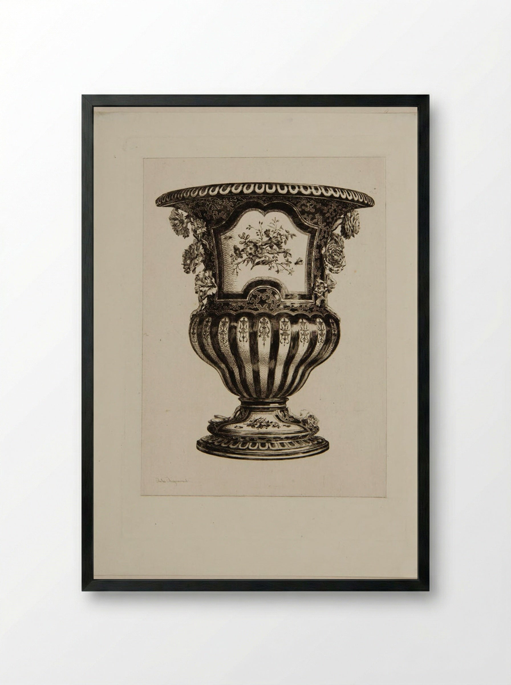 Porcelain of Vincennes - Jules Ferdinand Jacquemart - Framed Print Black