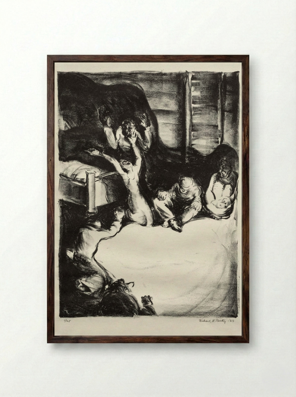 Porgy - Richard Beatty - Framed Print Dark Wood