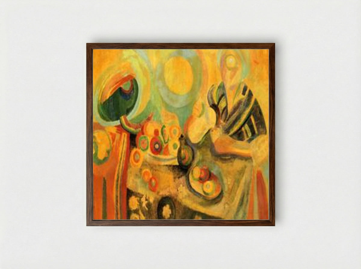 Poring - Robert Delaunay - Framed Print Dark Wood