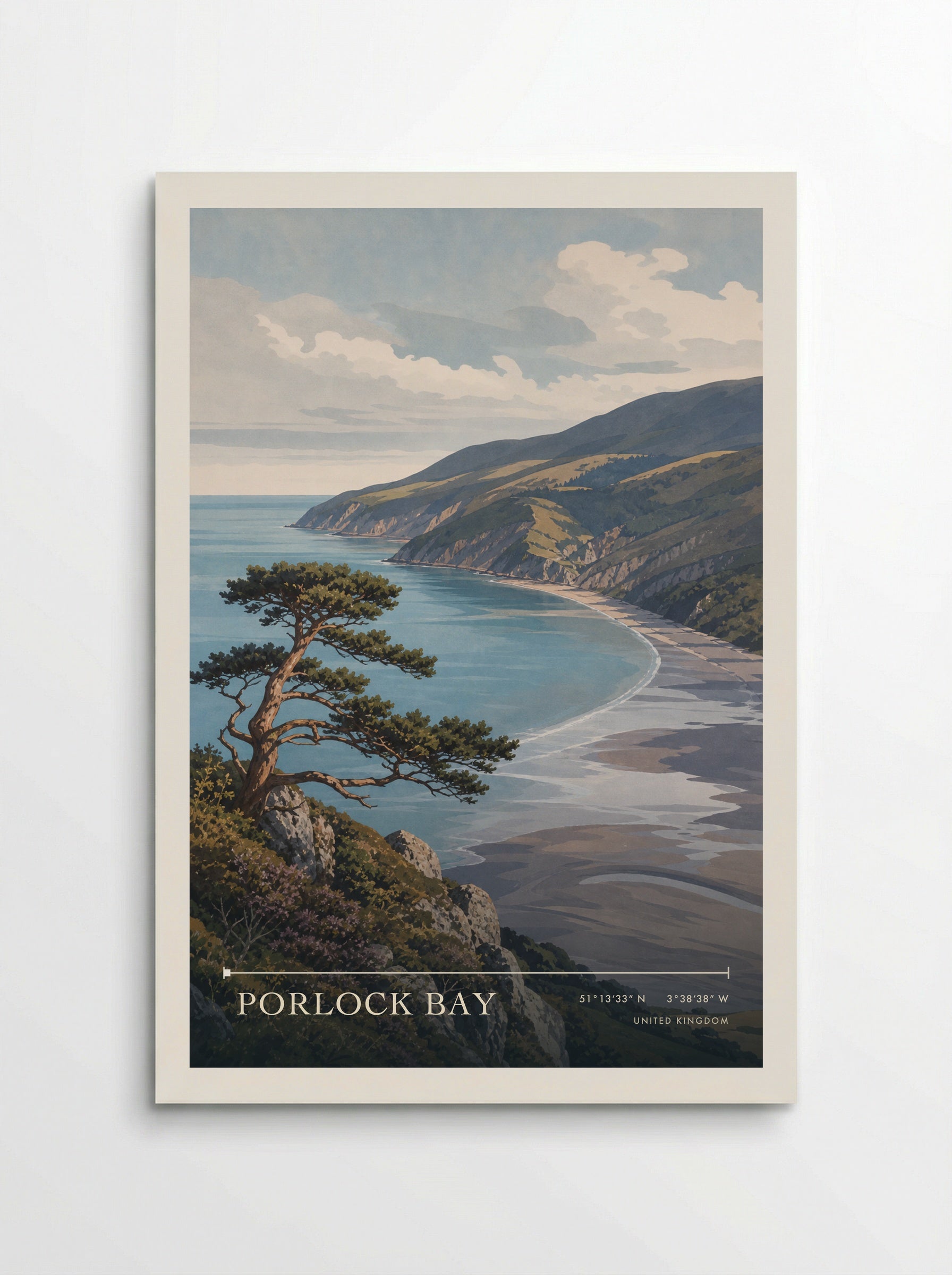 Porlock Bay United Kingdom Travel Poster - Poster