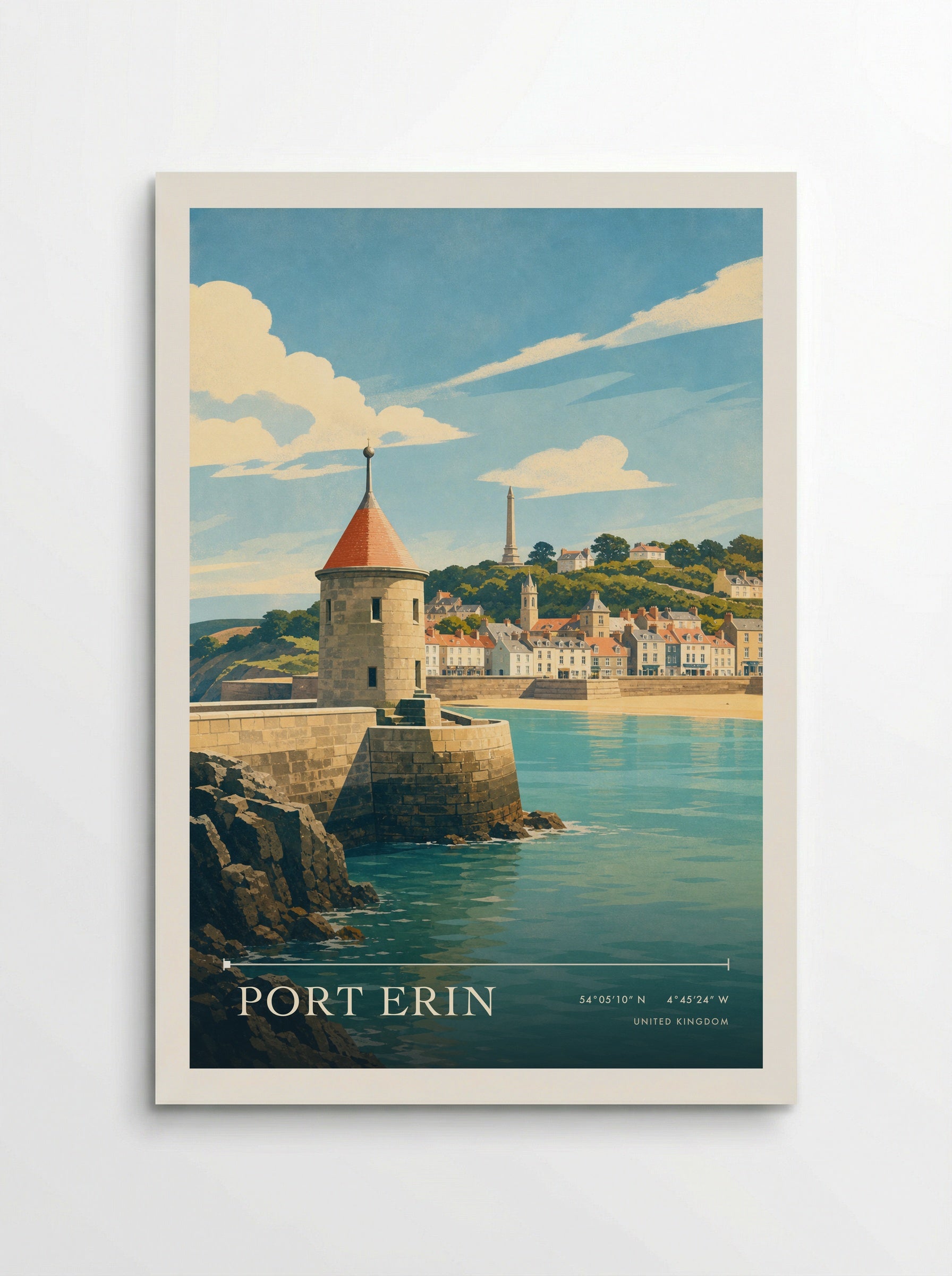 Port Erin United Kingdom Travel Poster - Poster