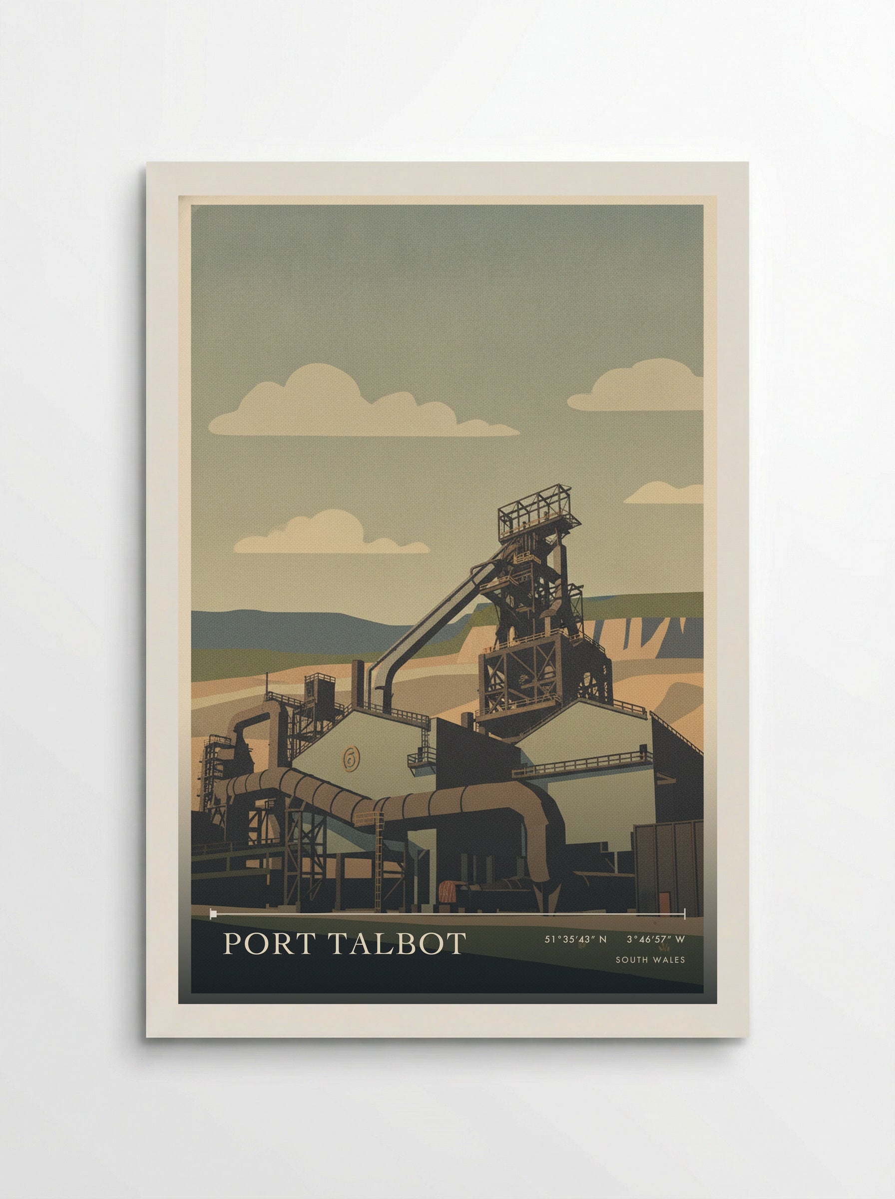 Port Talbot South Wales Wales Travel Poster - Poster