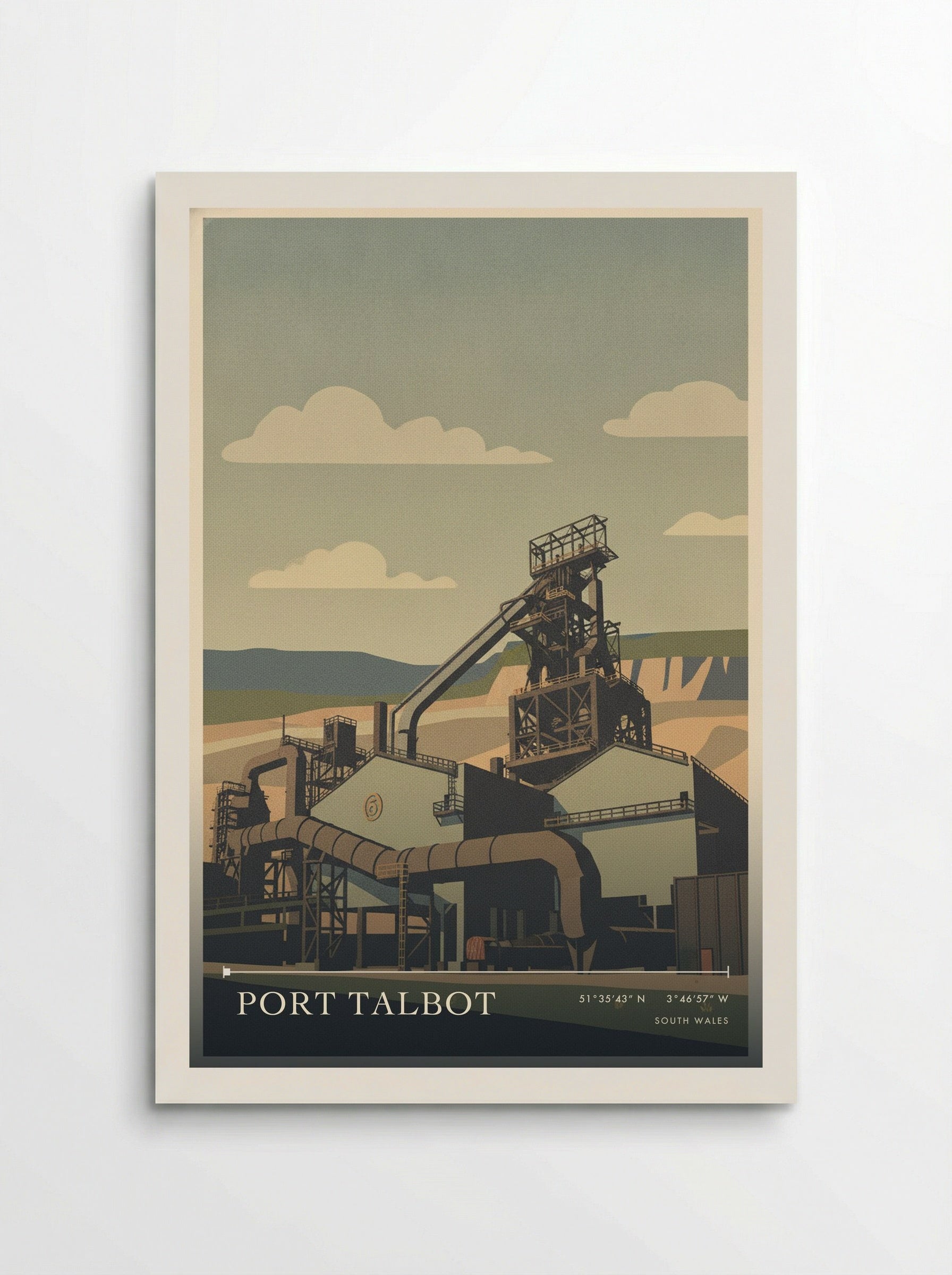 Port Talbot South Wales Wales Travel Poster - Poster
