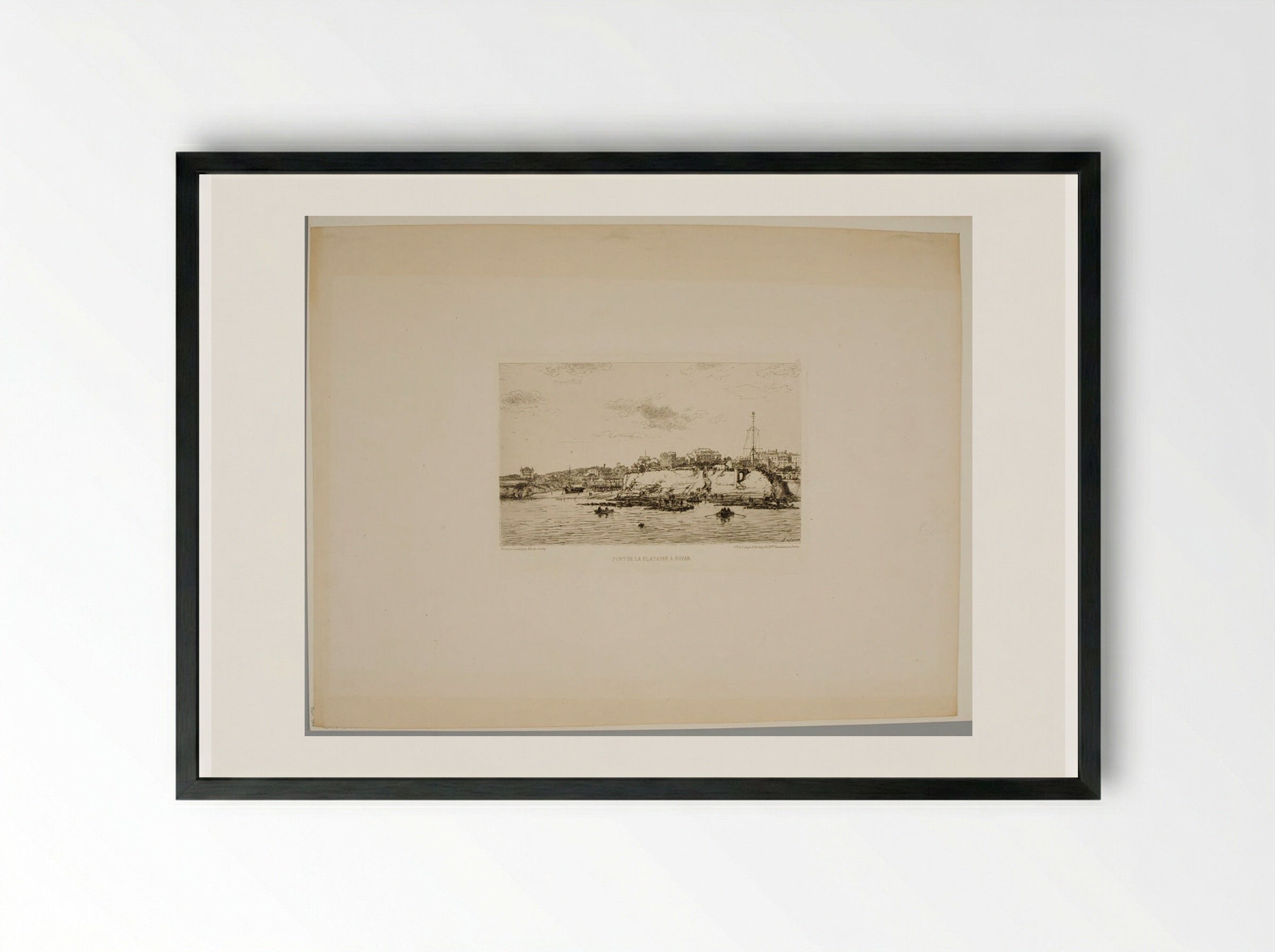 Port de la Plataine à Royan - Maxime Lalanne - Framed Print Black