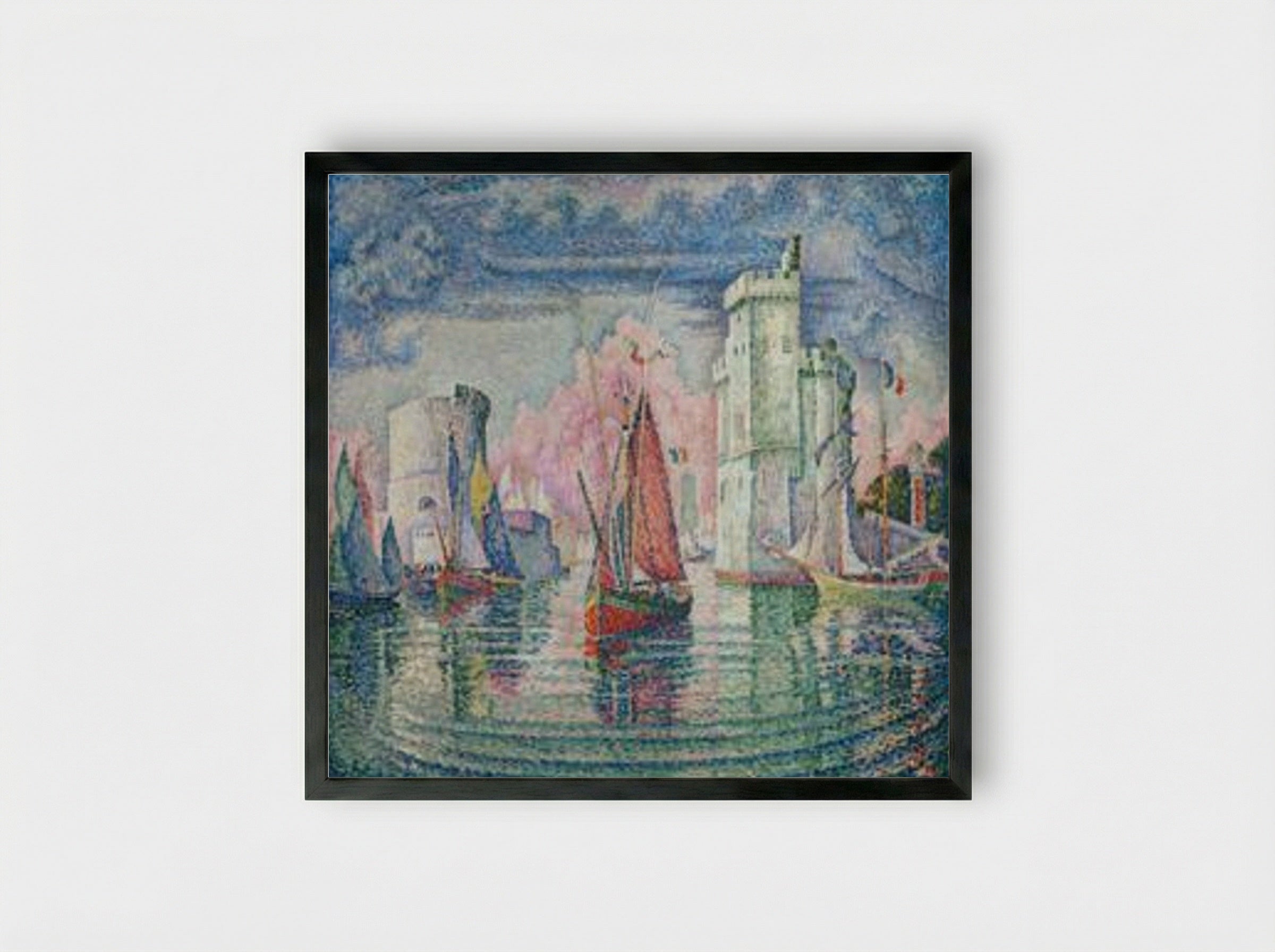 Port of La Rochelle - Paul Signac - Framed Print Black