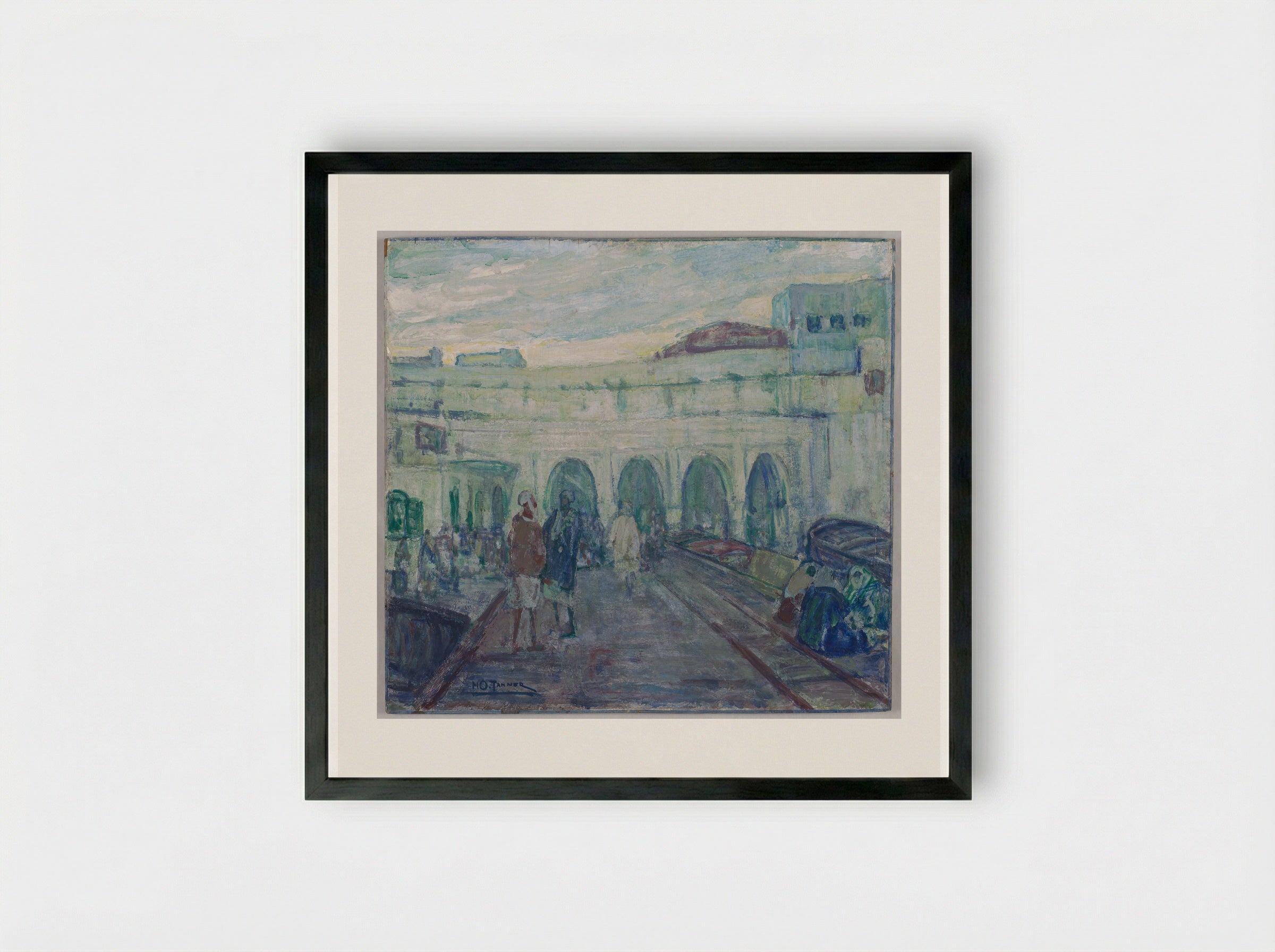 Port of Tangier (Entrance to the Customs House) - Henry Ossawa Tanner - Framed Print Black