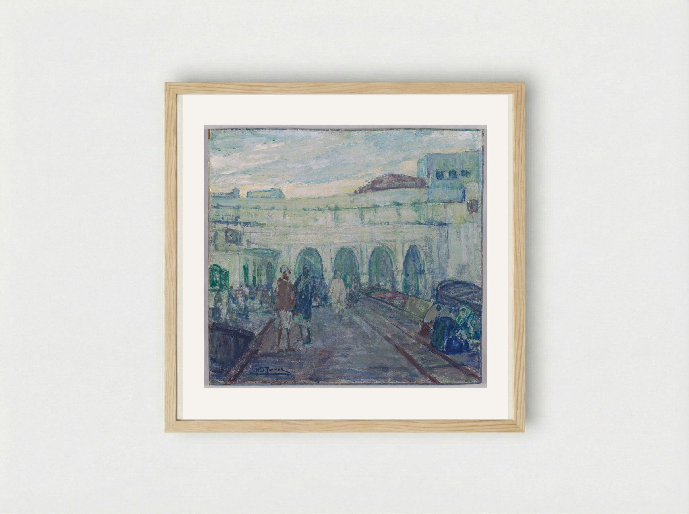 Port of Tangier (Entrance to the Customs House) - Henry Ossawa Tanner - Framed Print Wood