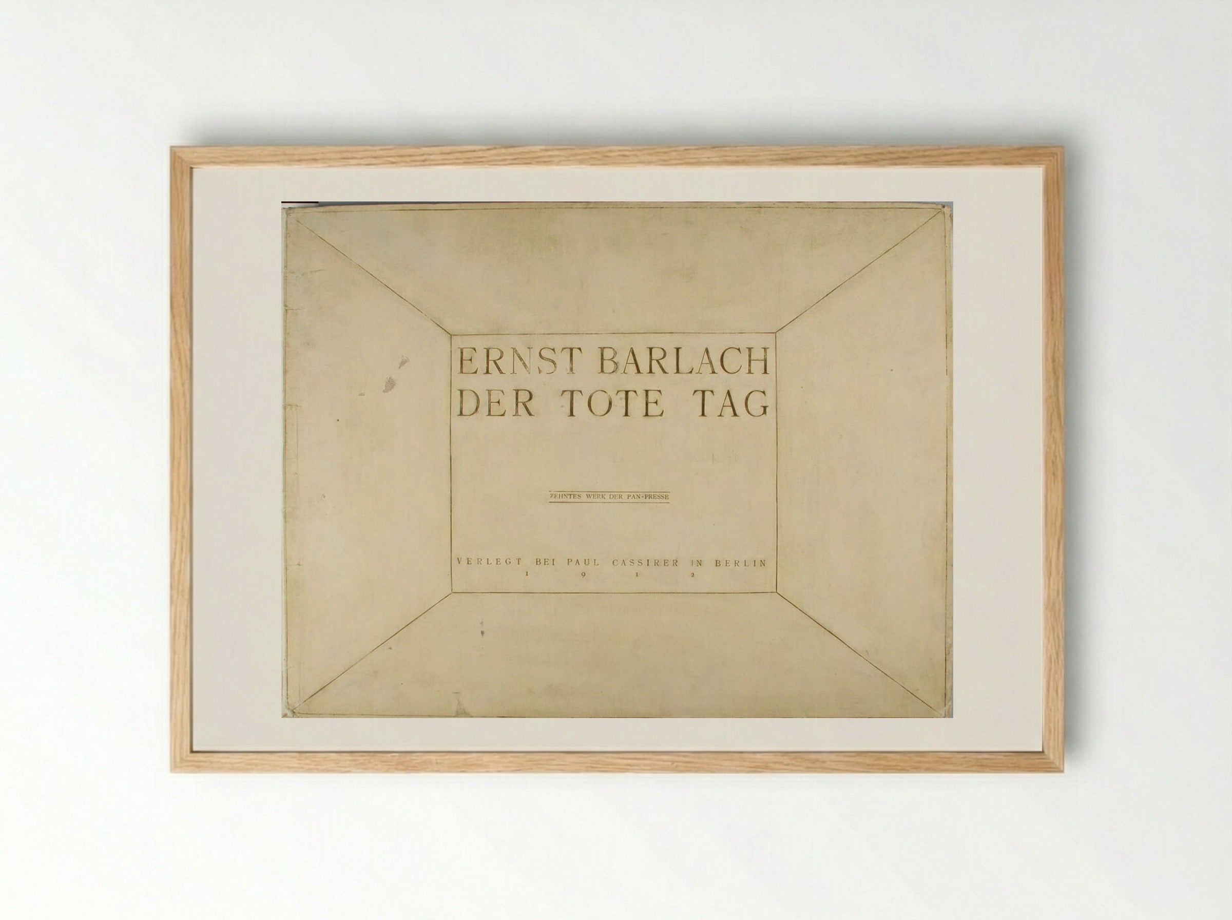 Portfolio cover from the portfolio 'Der Tote Tag' - Ernst Barlach - Framed Print Wood