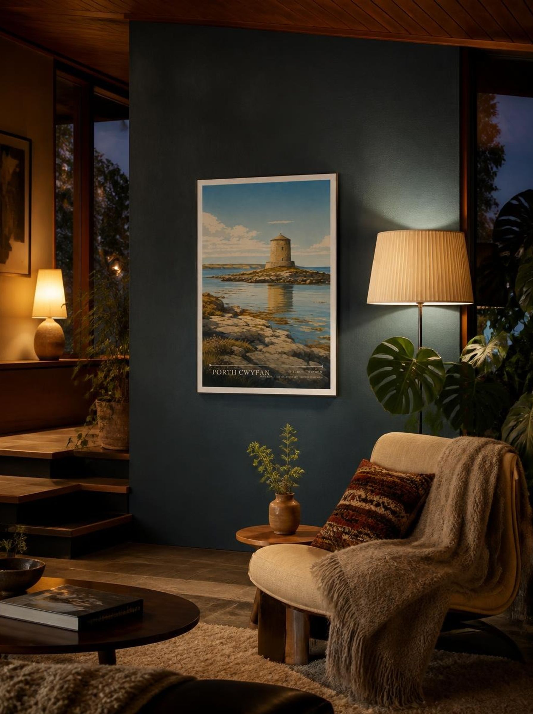Porth Cwyfan Ynys Môn / Isle of Anglesey United Kingdom Travel Poster - Lifestyle