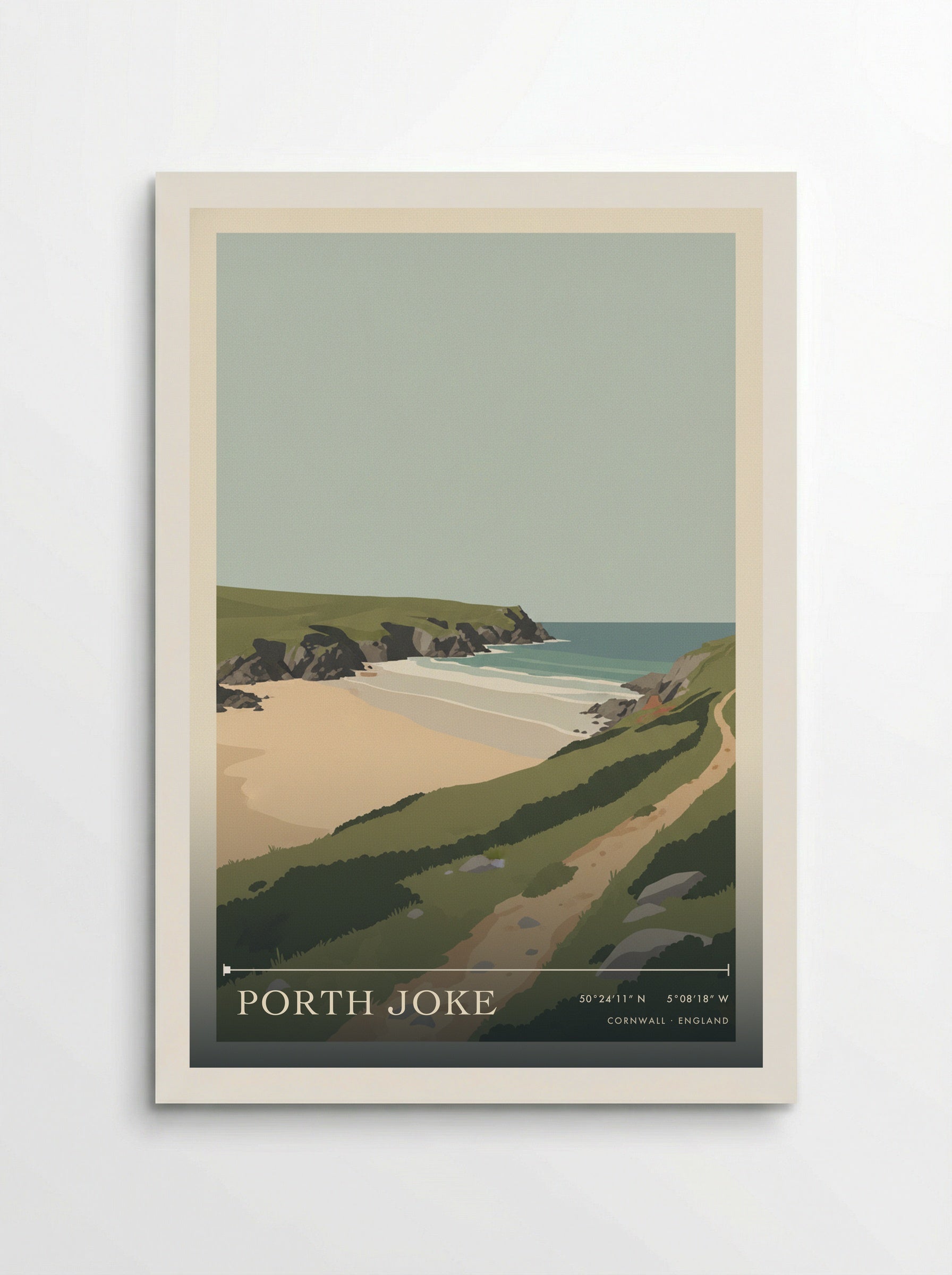 Porth Joke Cornwall England Travel Poster - Poster