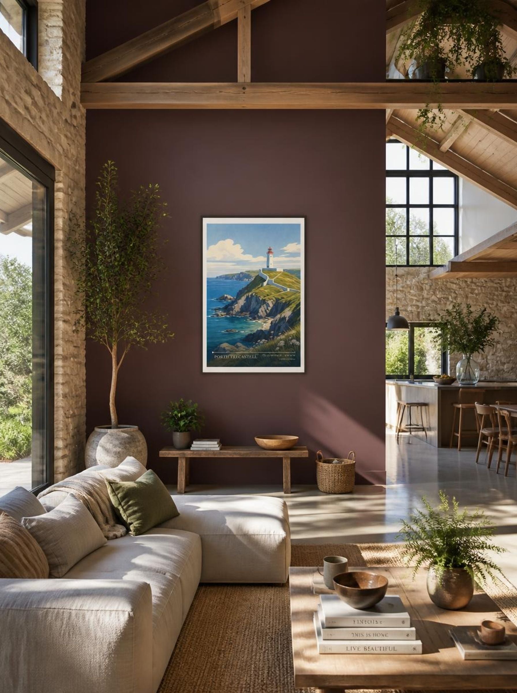 Porth Trecastell United Kingdom Travel Poster - Lifestyle