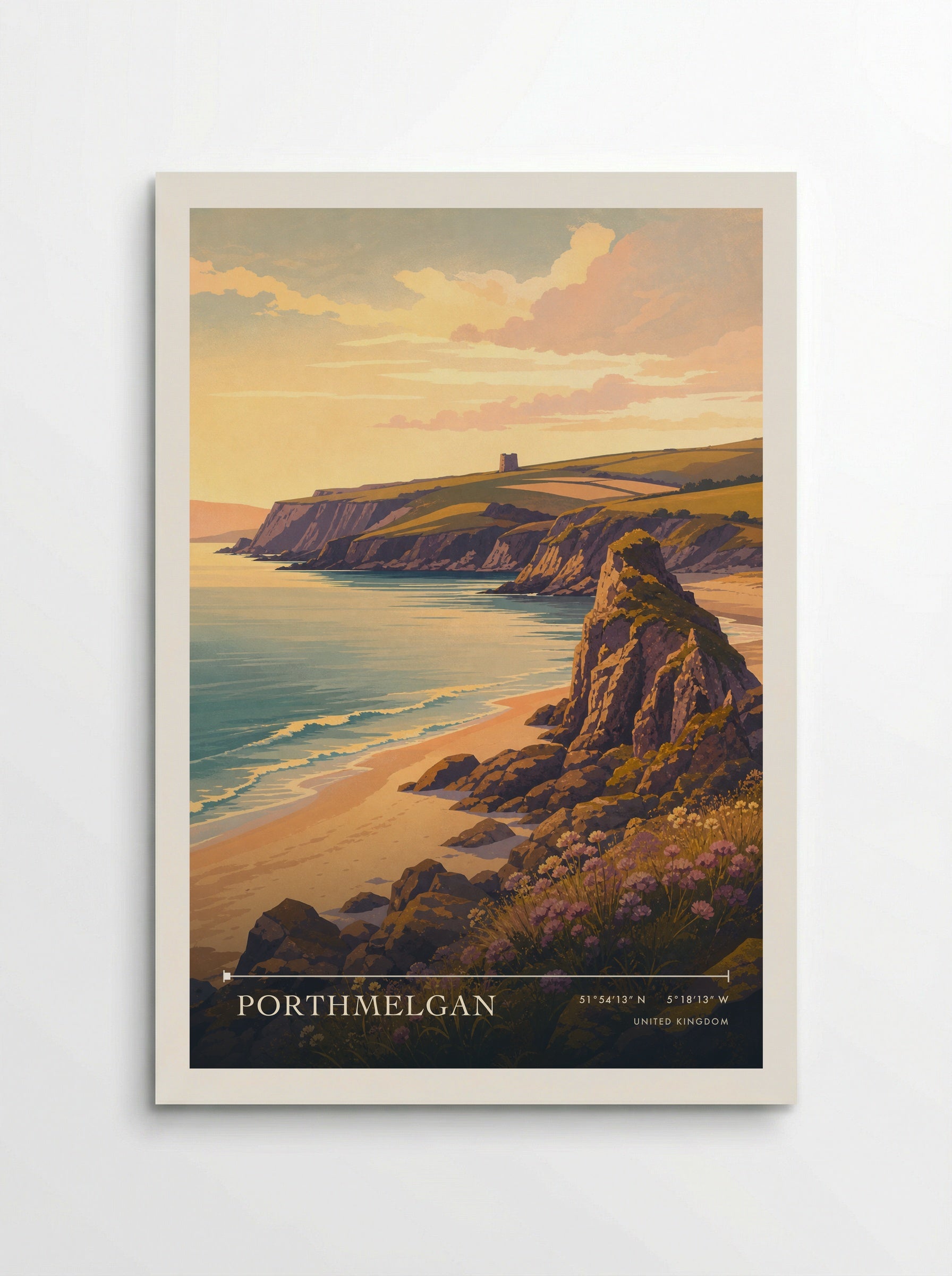Porthmelgan United Kingdom Travel Poster - Poster