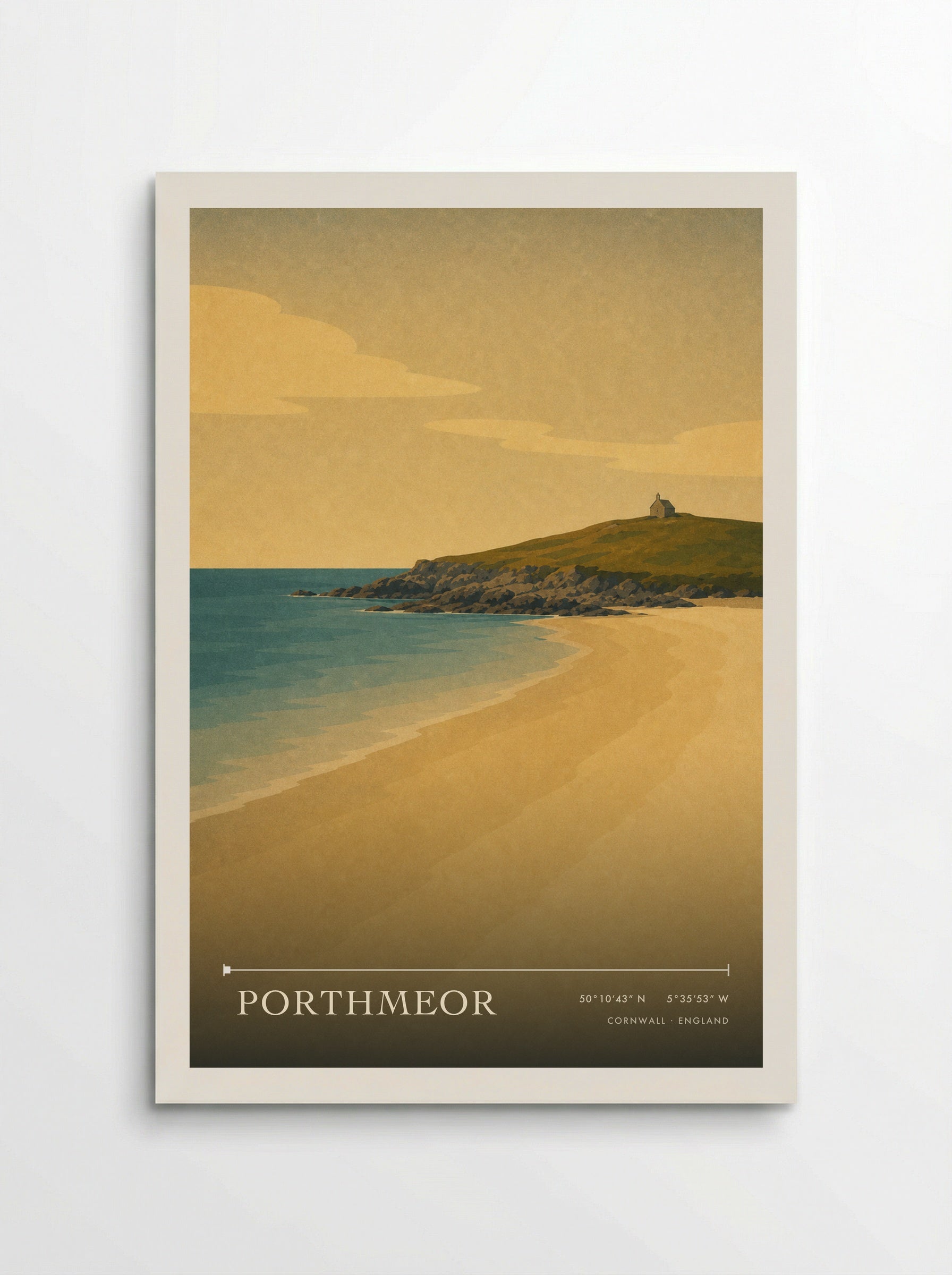 Porthmeor Cornwall England Travel Poster - Poster