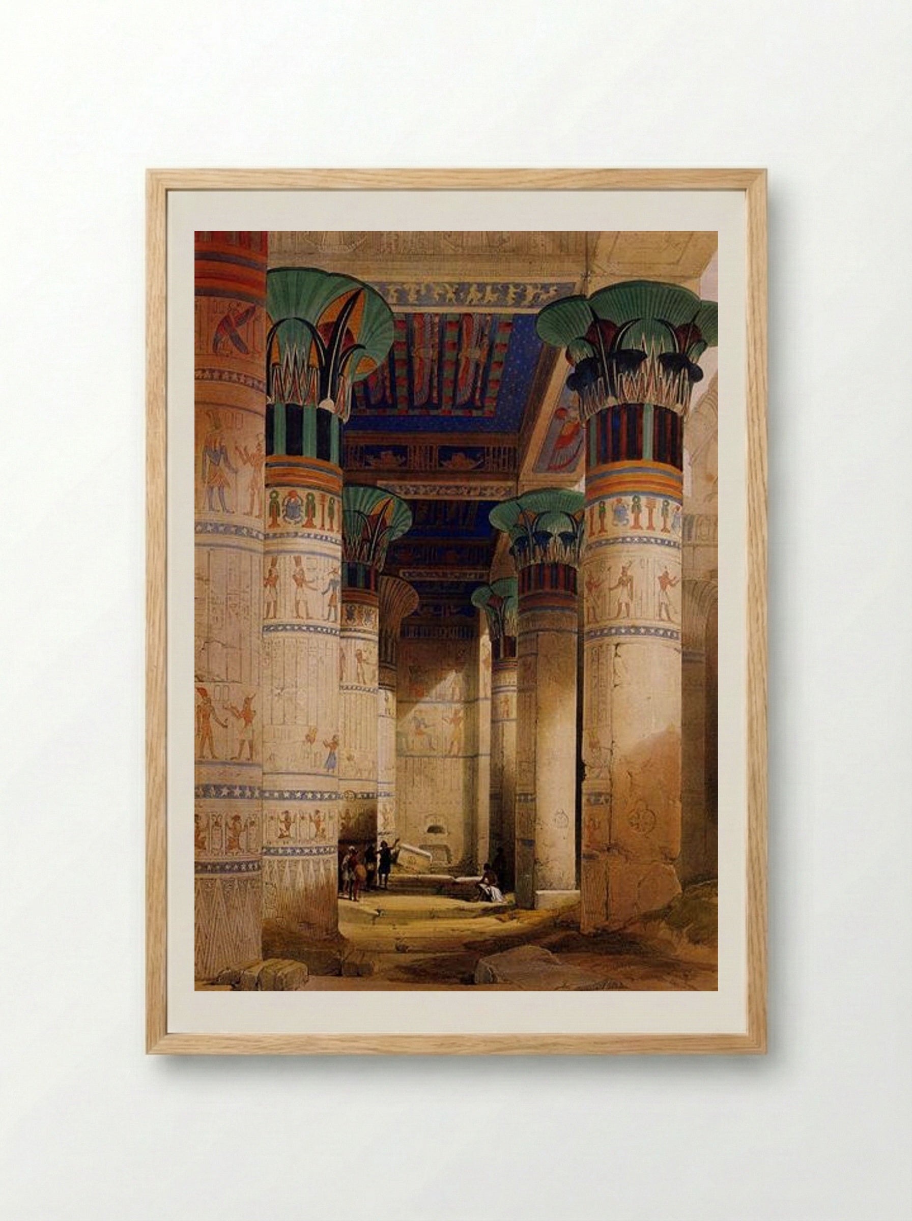 Portico of the Temple of Isis at Philae - David Roberts - Framed Print Wood