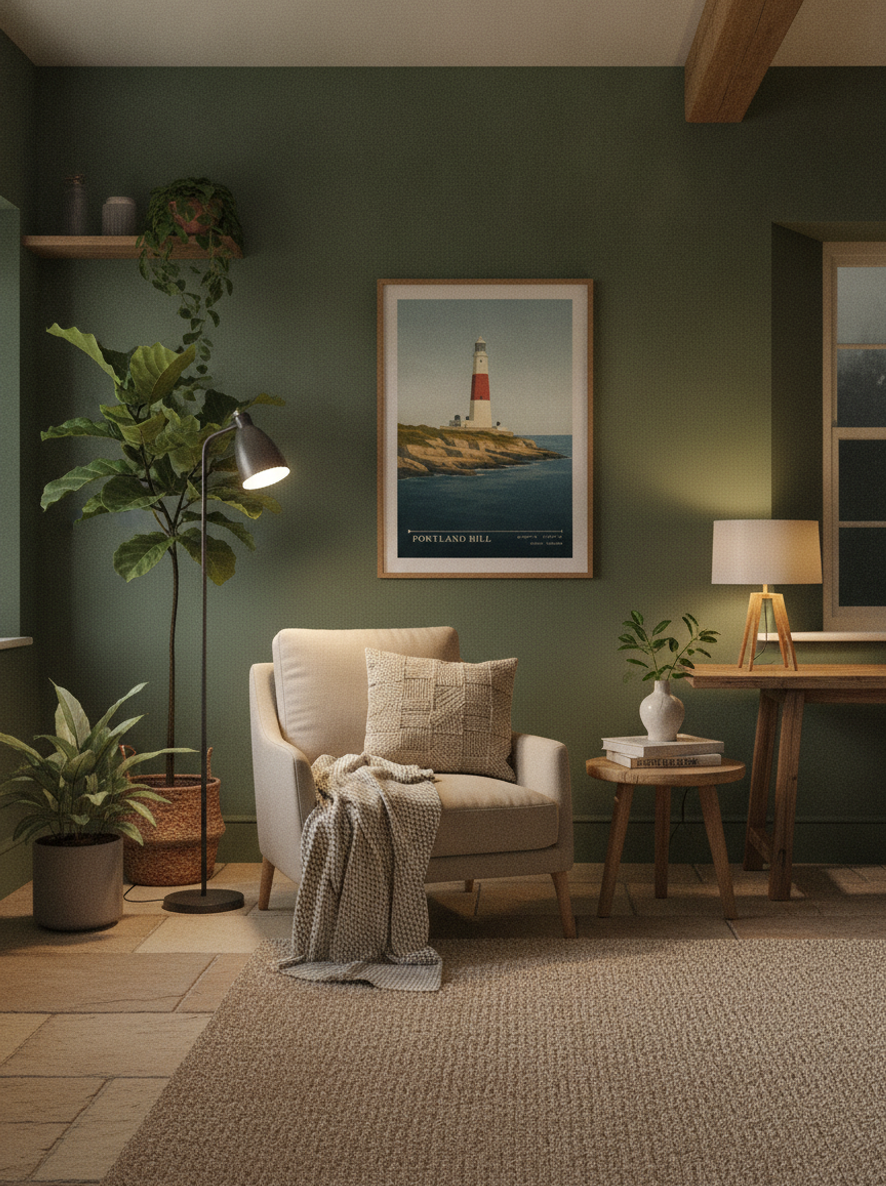 Portland Bill Dorset Travel Poster - Lifestyle