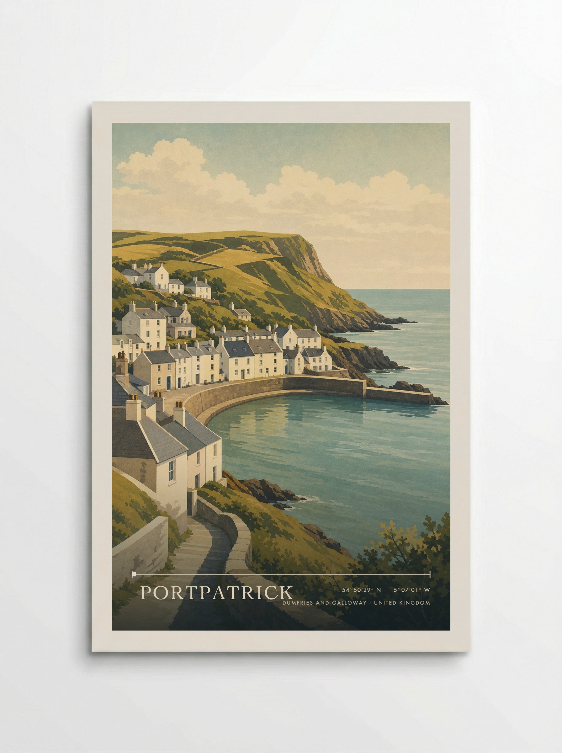 Portpatrick Dumfries and Galloway United Kingdom Travel Poster - Poster