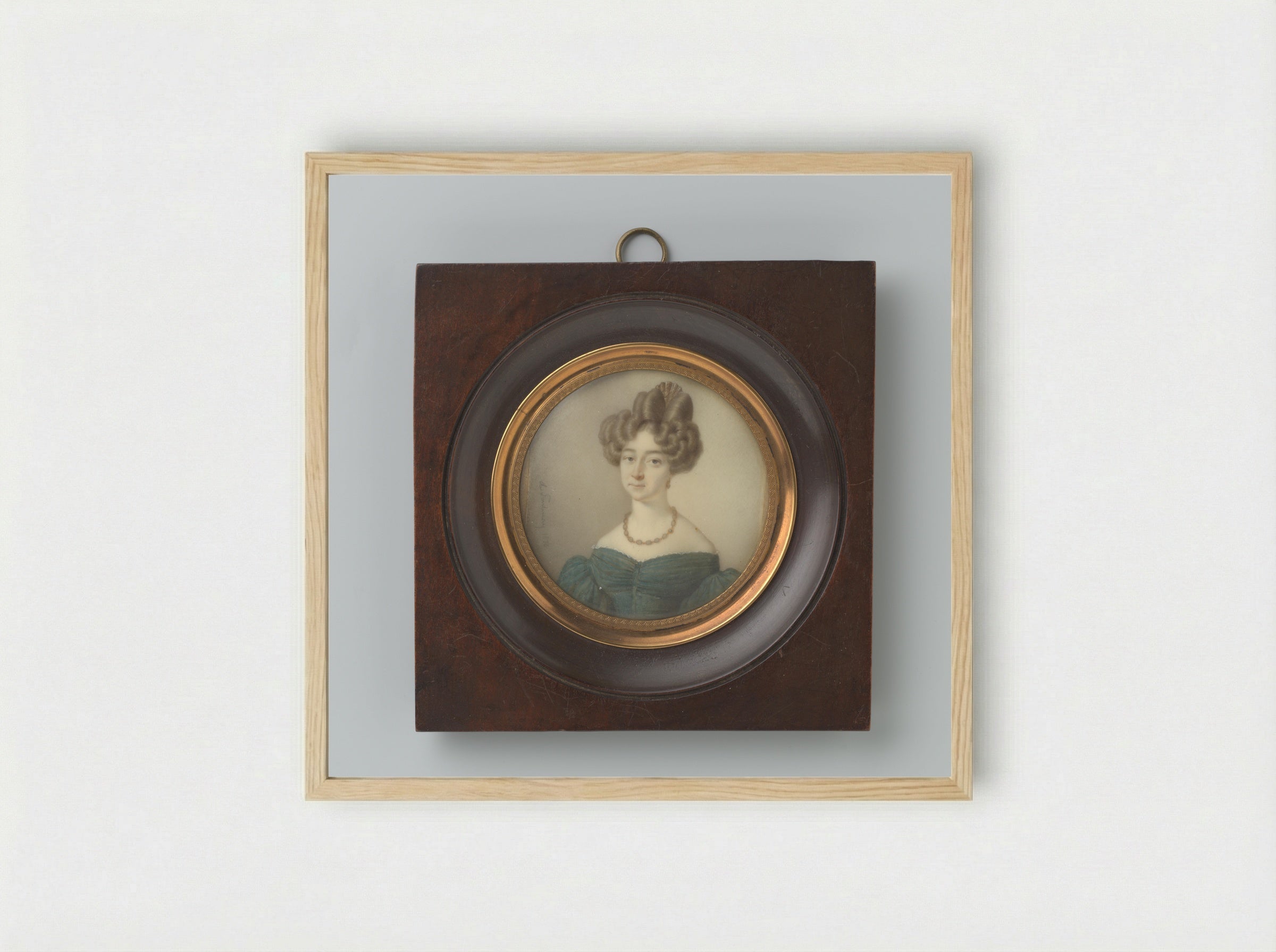Portrait Miniature of Geertruida Anna Elisabeth Hoffmann - Louis Henri de Fontenay - Framed Print Wood