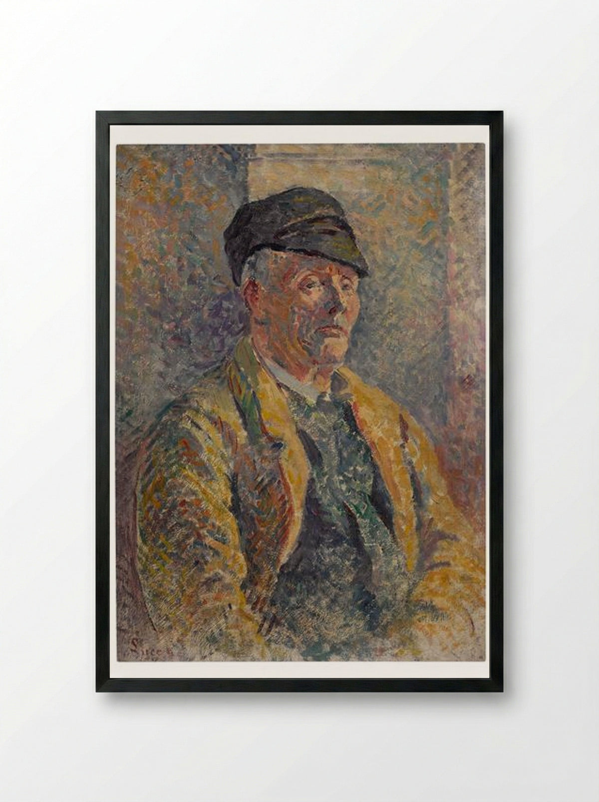 Portrait d'un Paysan - Maximilien Luce - Framed Print Black