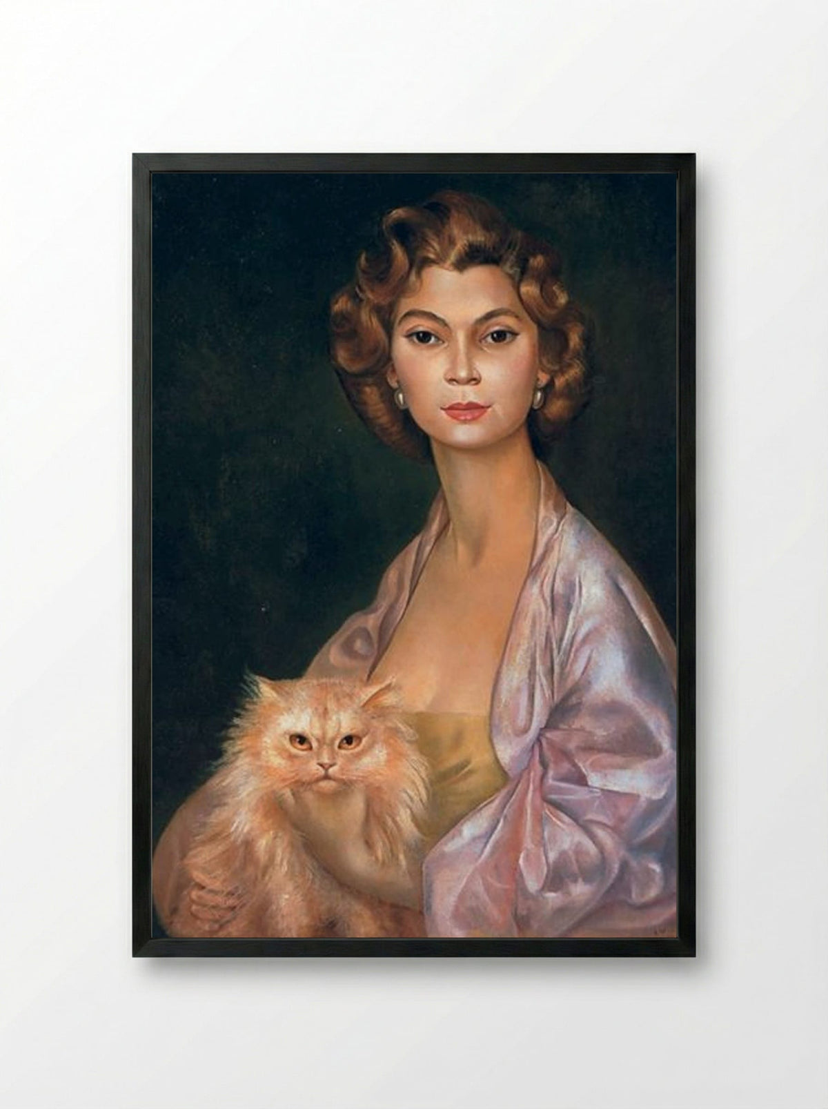 Portrait de la Princesse Nawal Toussoun - Leonor Fini - Framed Print Black