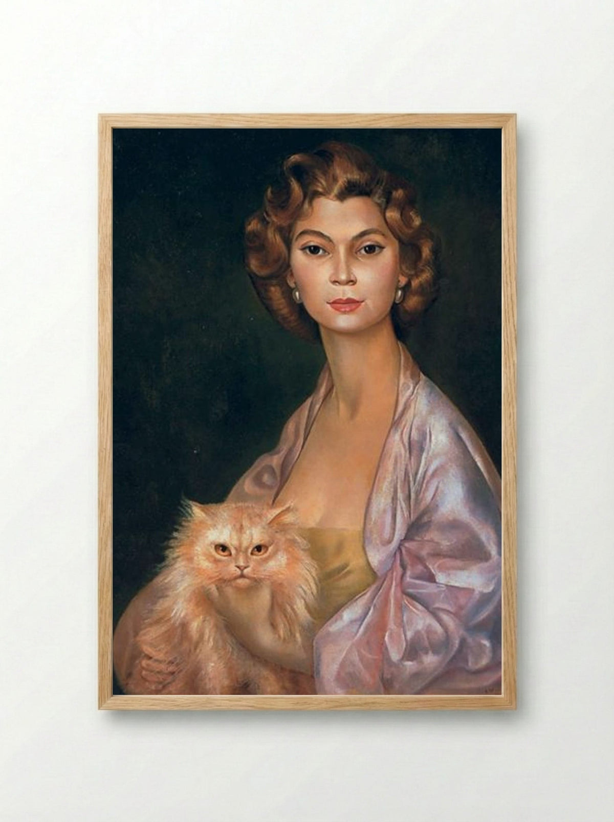 Portrait de la Princesse Nawal Toussoun - Leonor Fini - Framed Print Wood