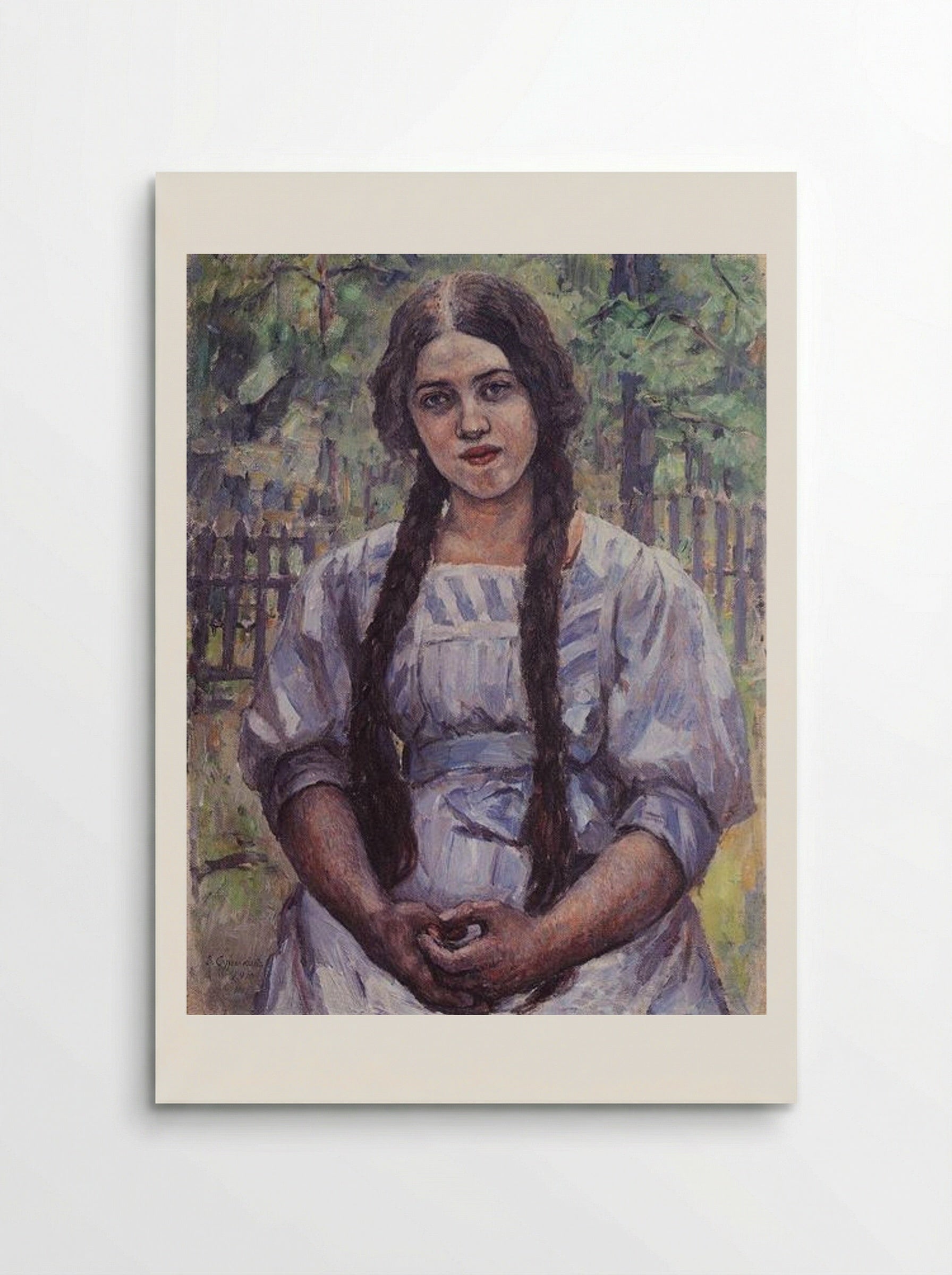 Portrait of A. A. Dobrinskaya - Vasily Surikov - Poster