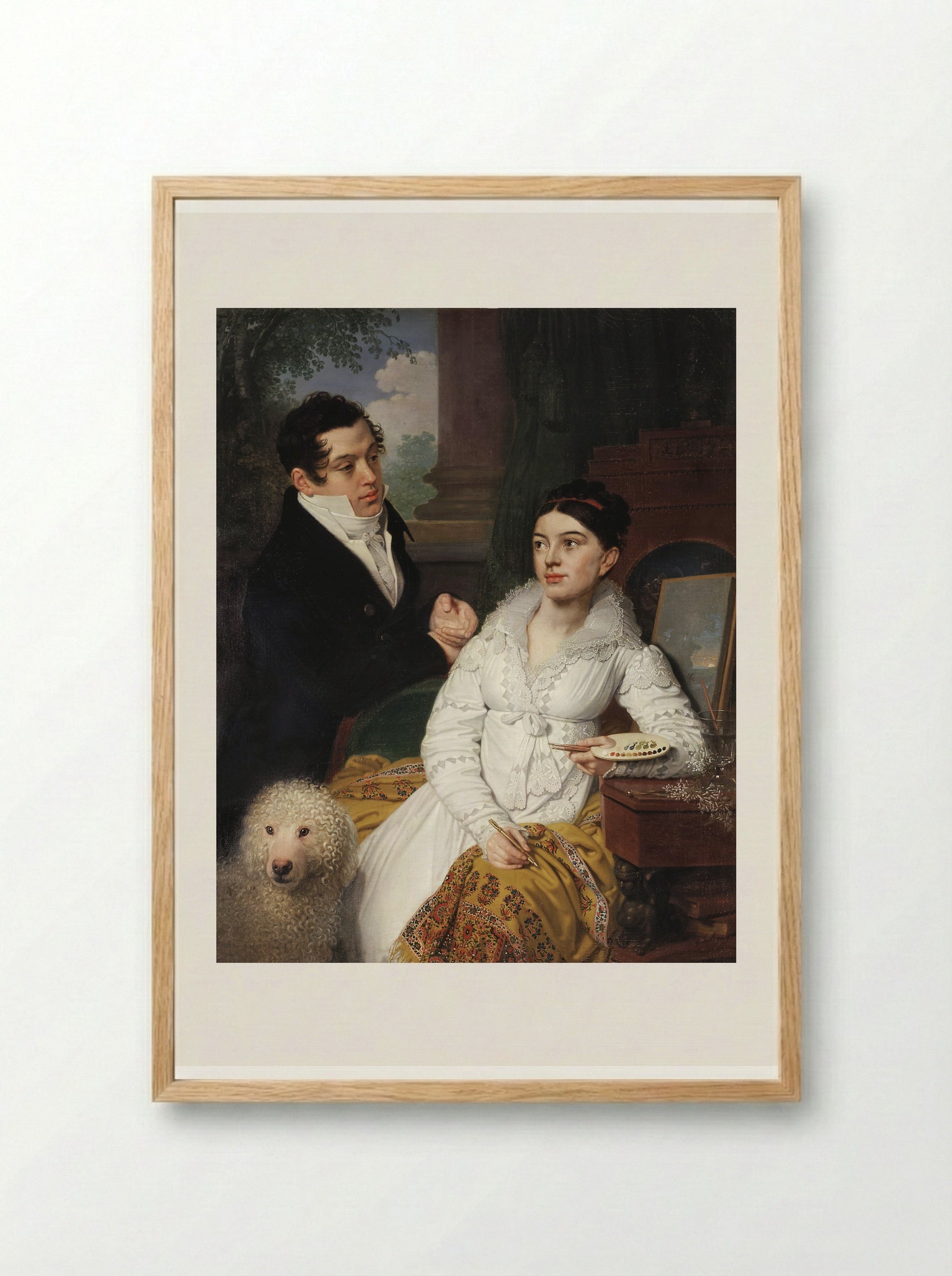 Portrait of A. G. and A. A. Lobanov-Rostovsky - Vladimir Borovikovsky - Framed Print Wood