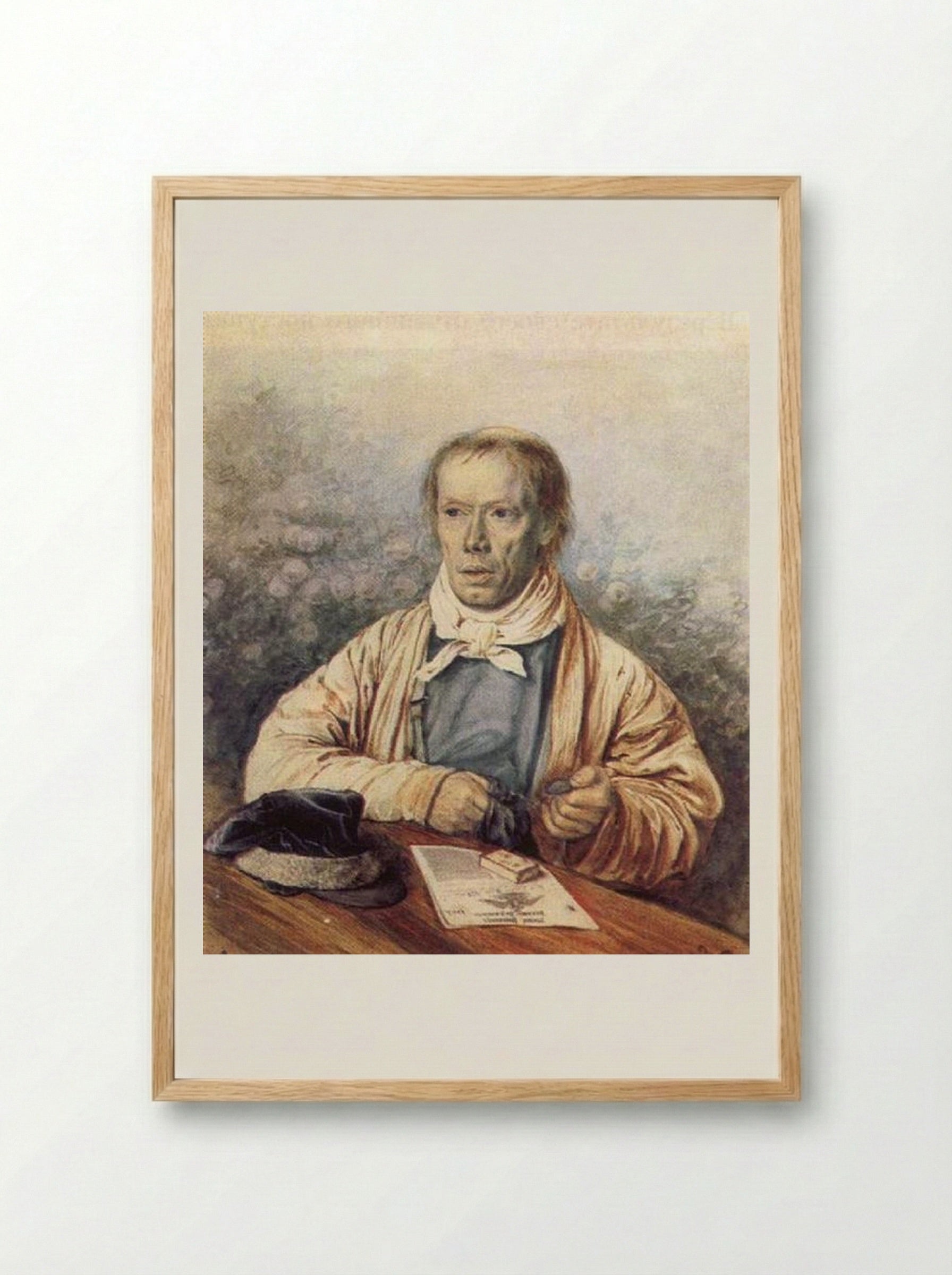 Portrait of A. I. Fedotov, the Artist's Father - Pavel Fedotov - Framed Print Wood
