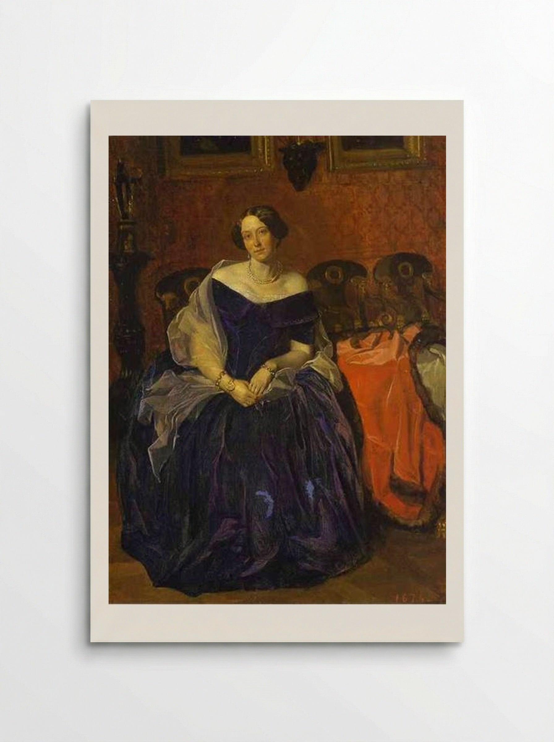 Portrait of A. P. Zhdanovich - Pavel Fedotov - Poster