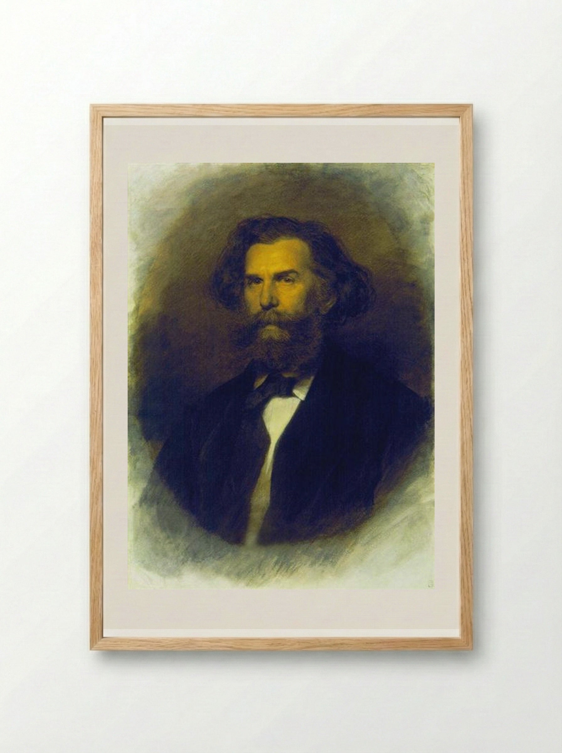 Portrait of A.P. Bogoliubov - Ivan Kramskoy - Framed Print Wood