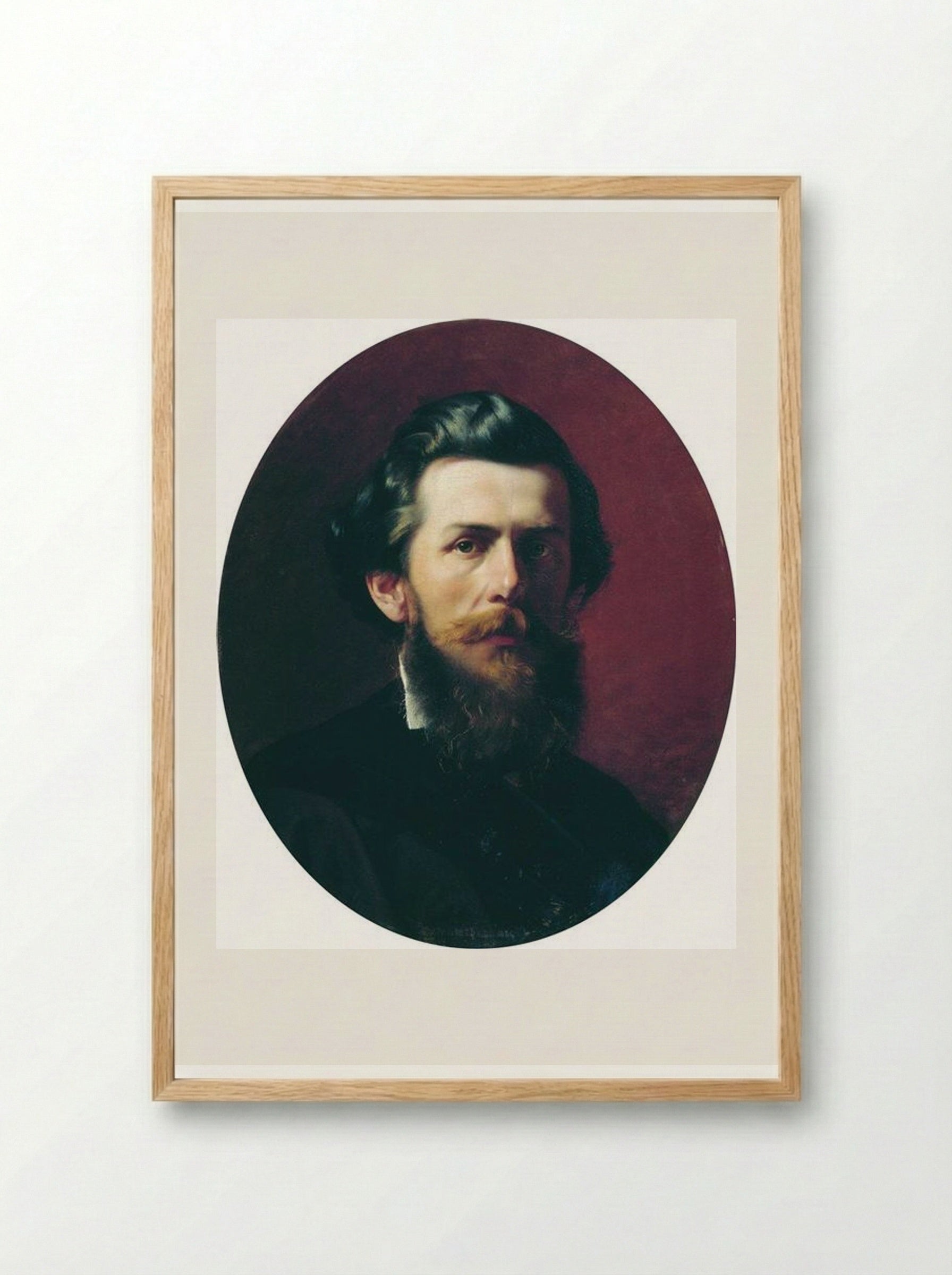 Portrait of A.P. Bogoliubov - Fyodor Bronnikov - Framed Print Wood