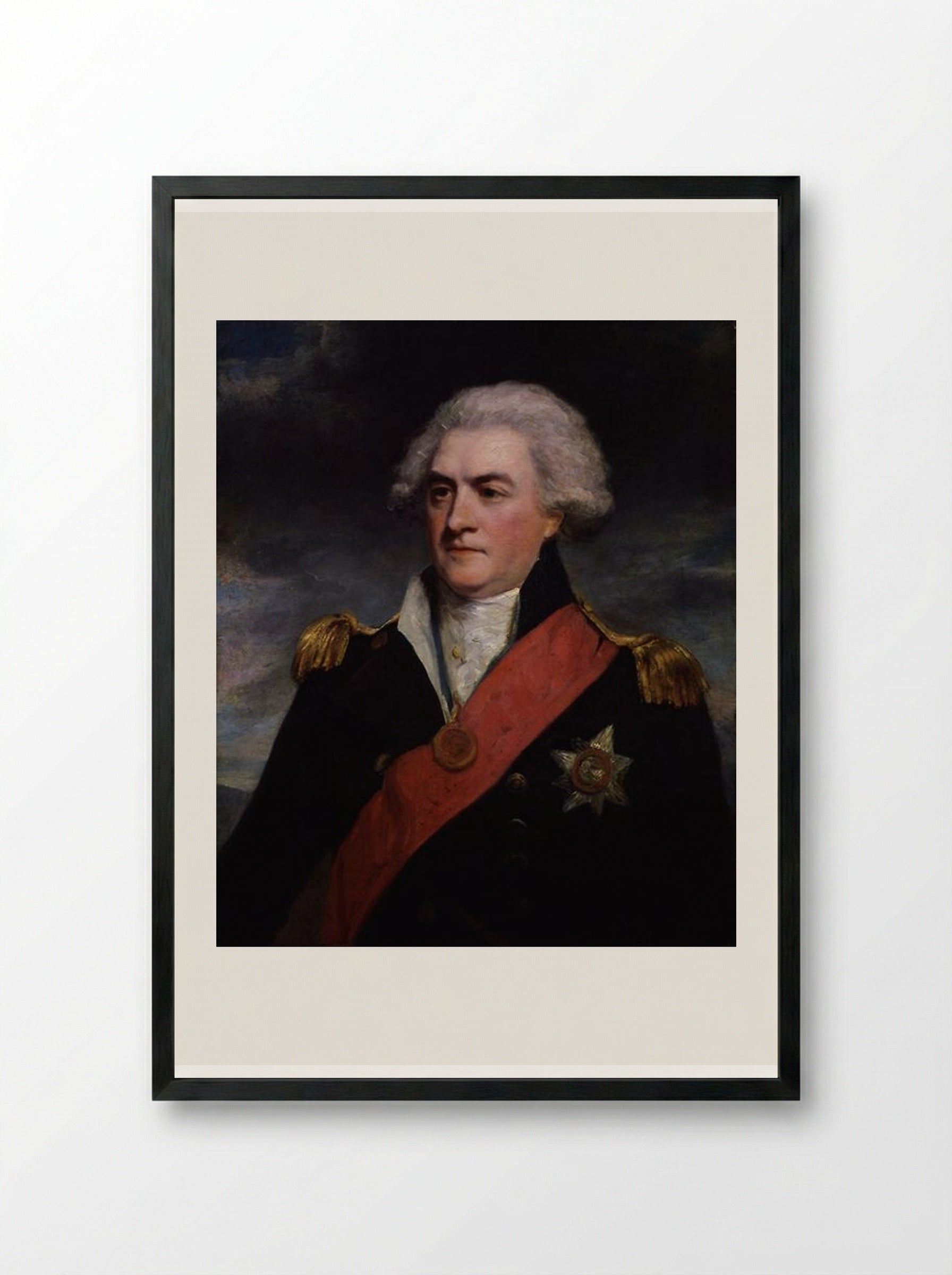 Portrait of Adam Duncan, 1st Viscount Duncan - John Hoppner - Framed Print Black