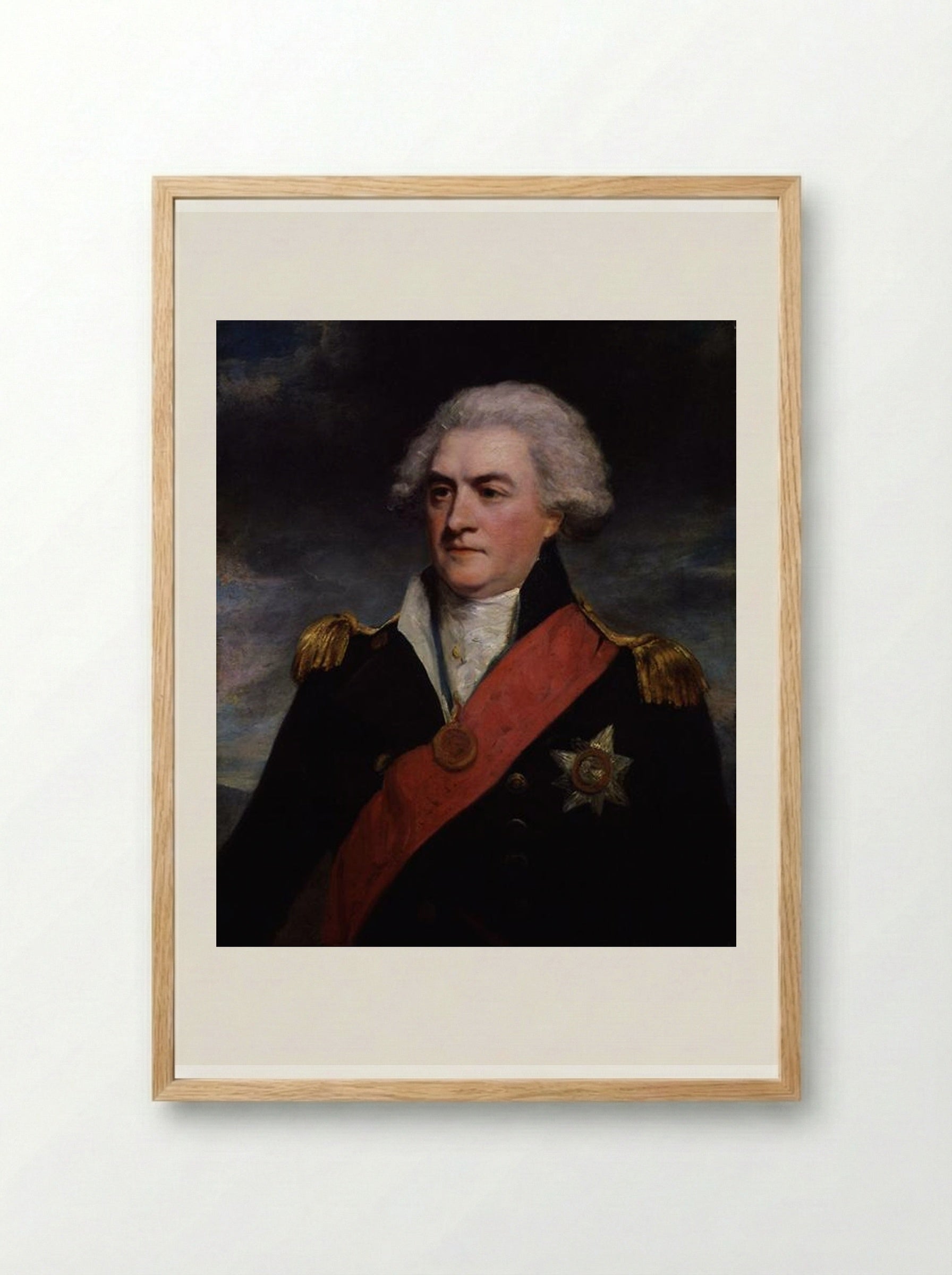 Portrait of Adam Duncan, 1st Viscount Duncan - John Hoppner - Framed Print Wood