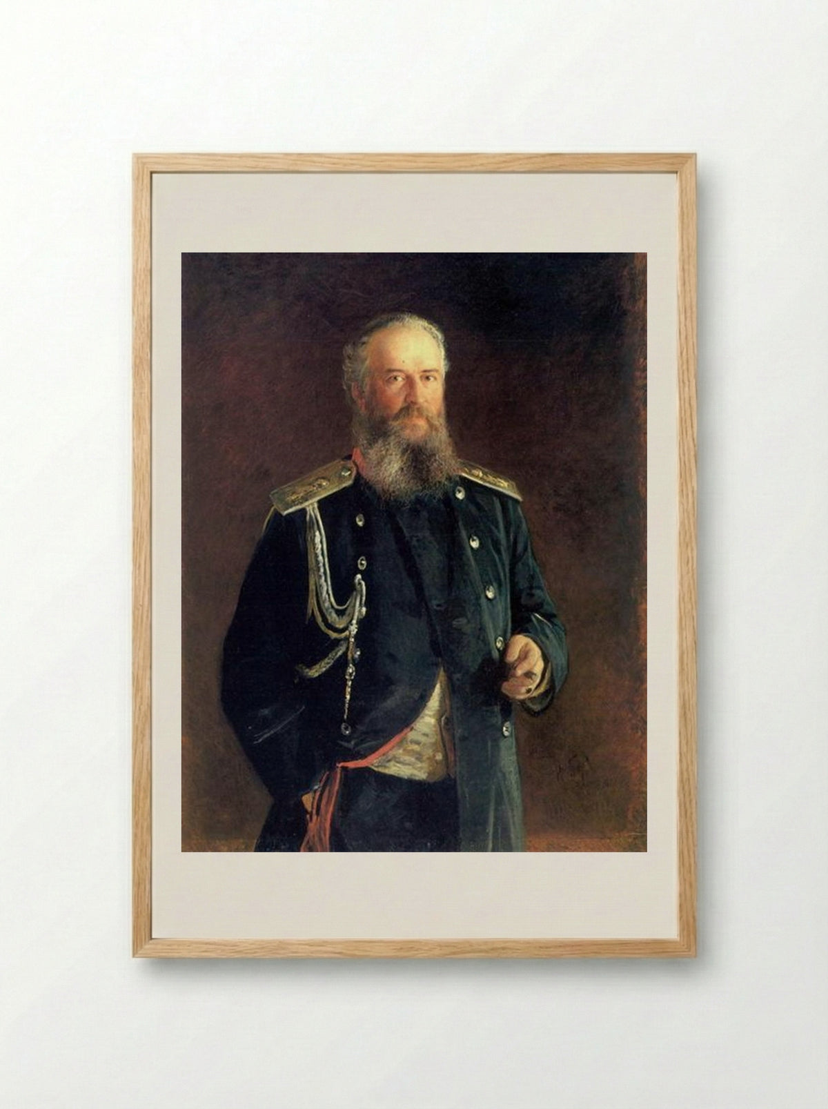 Portrait of Adam Olsufyev - Nikolai Ge - Framed Print Wood