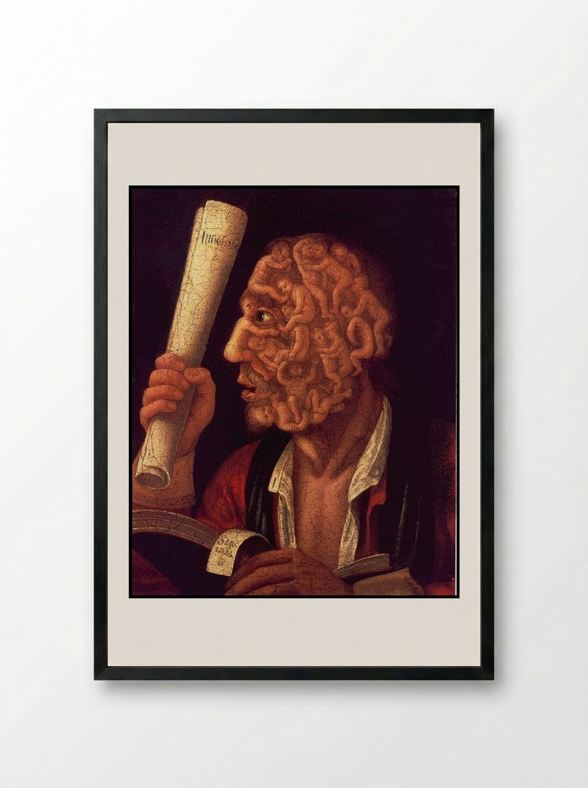 Portrait of Adam - Giuseppe Arcimboldo - Framed Print Black