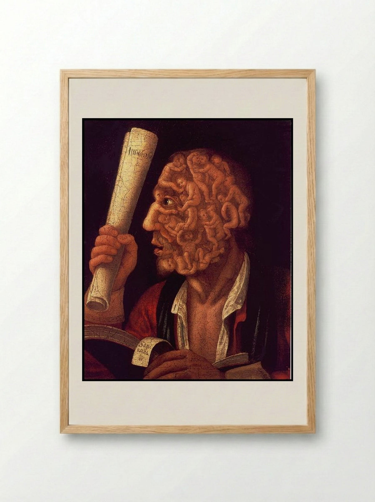 Portrait of Adam - Giuseppe Arcimboldo - Framed Print Wood