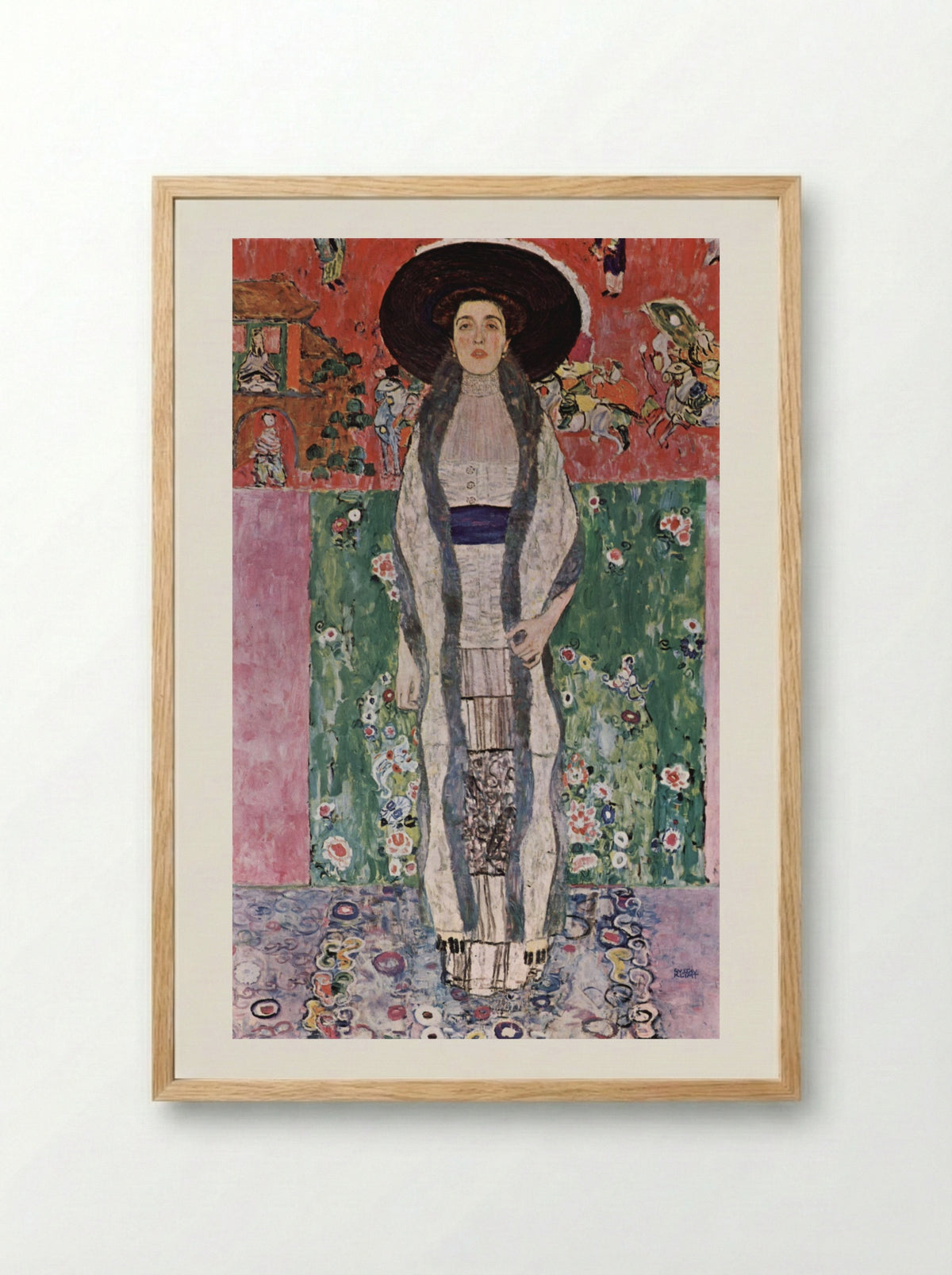 Portrait of Adele Bloch-Bauer II - Gustav Klimt - Framed Print Wood