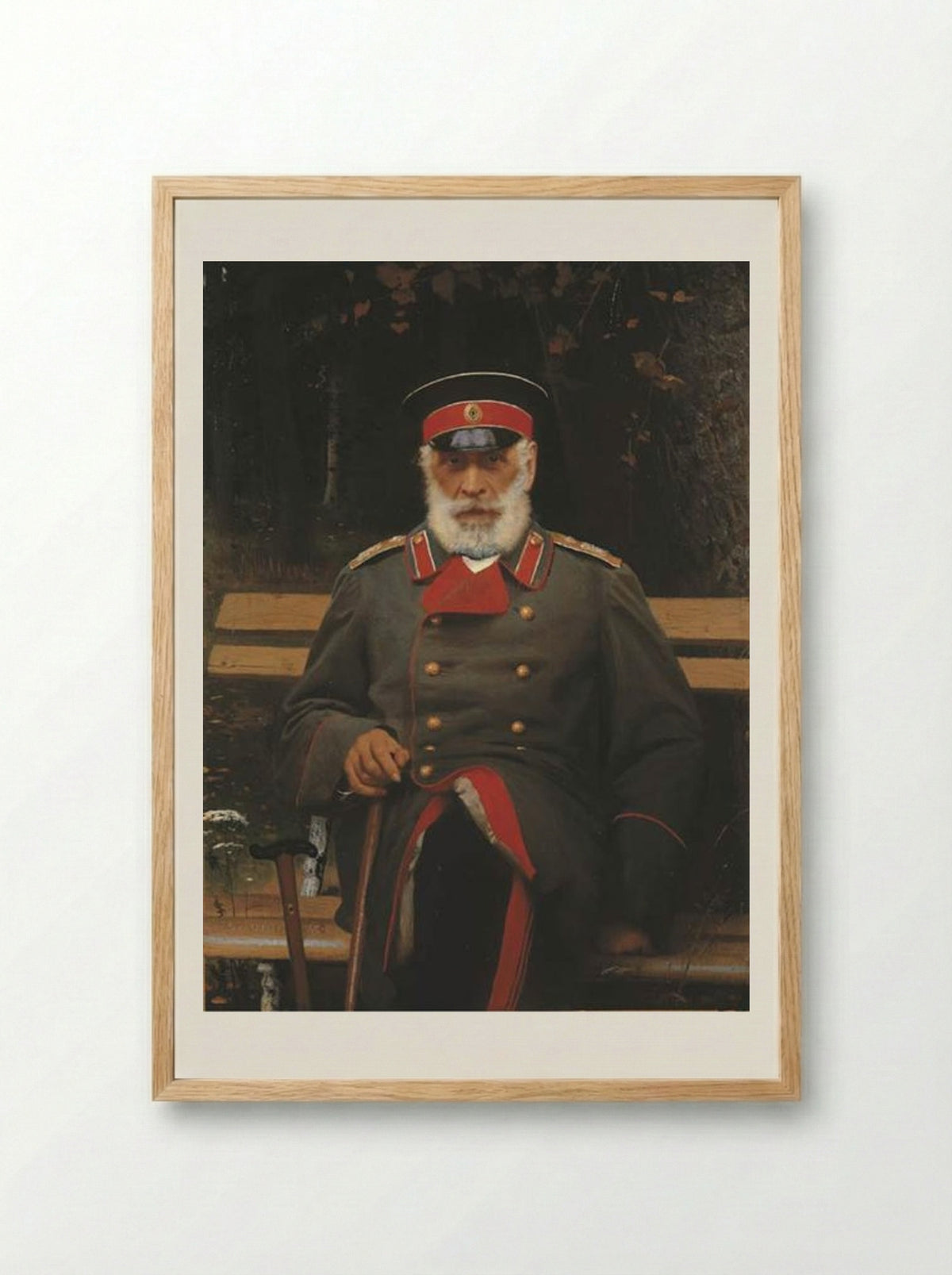 Portrait of Admiral Login Loginovich Heyden - Ivan Kramskoy - Framed Print Wood