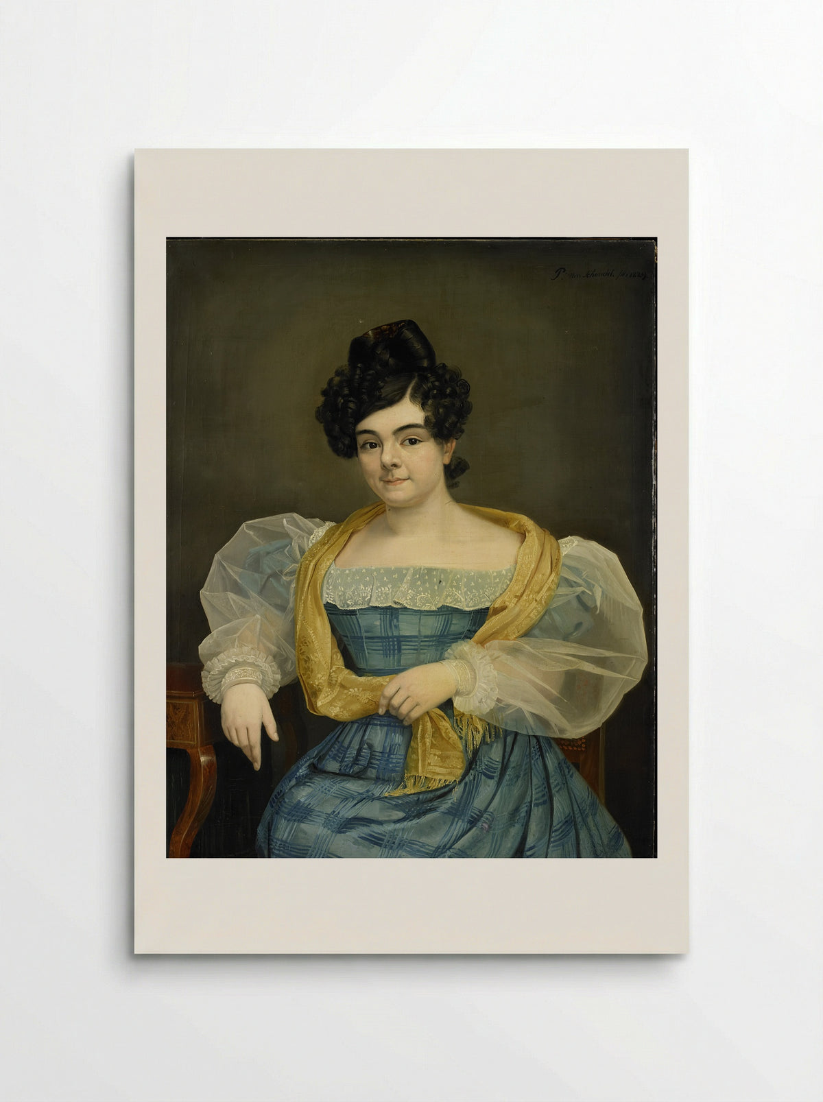 Portrait of Adriana Johanna van Wijck - Petrus van Schendel - Poster