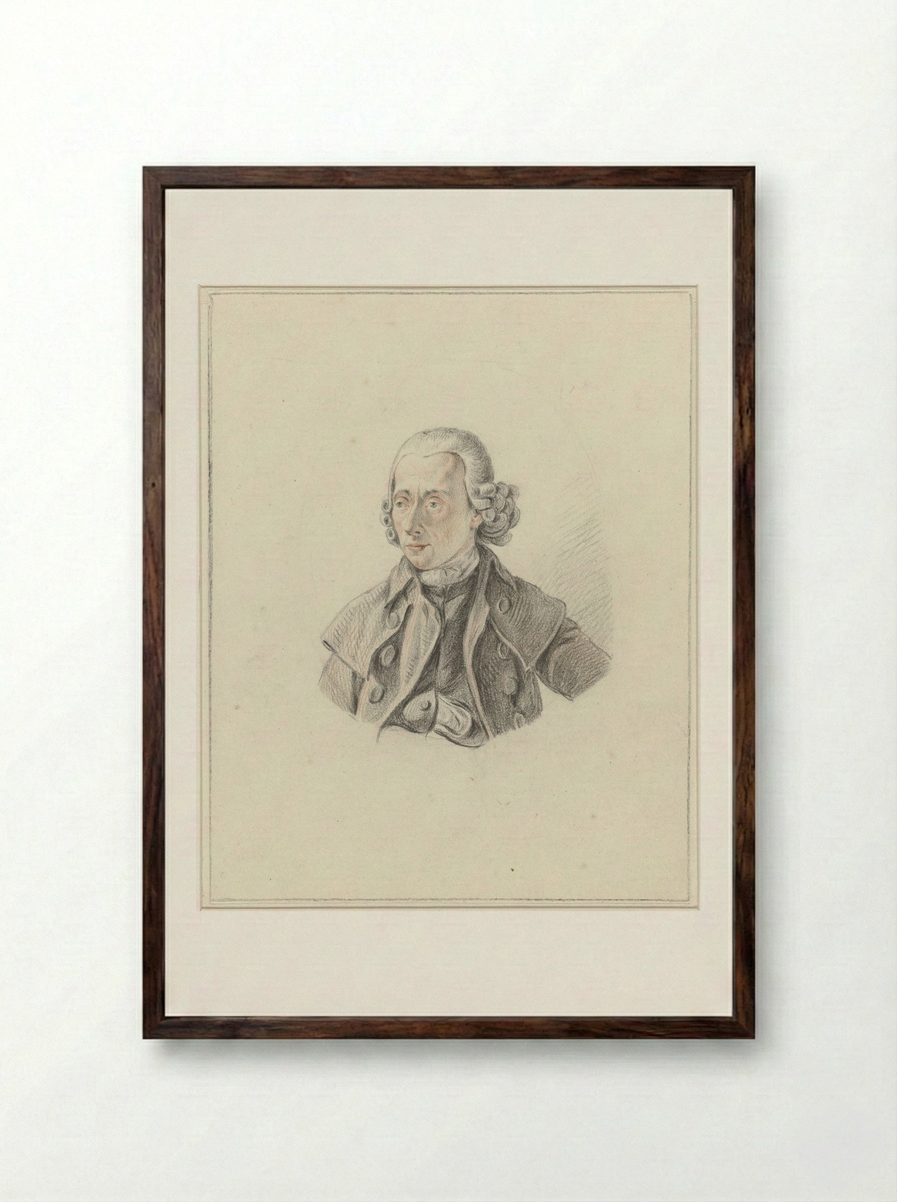 Portrait of Aernout van Beeftingh - Nicolaes Muys - Framed Print Dark Wood