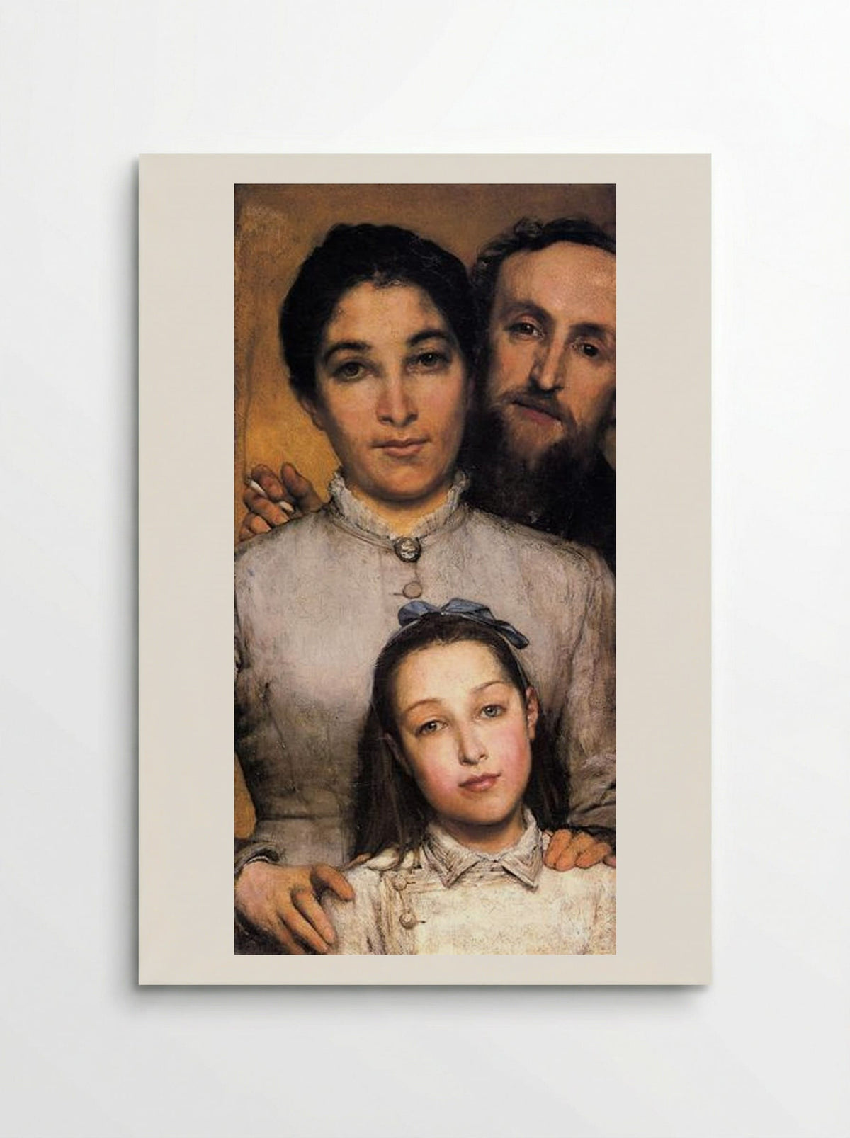 Portrait of Aime Jules Dalou, his Wife and Daughter - Sir Lawrence Alma-Tadema - Poster