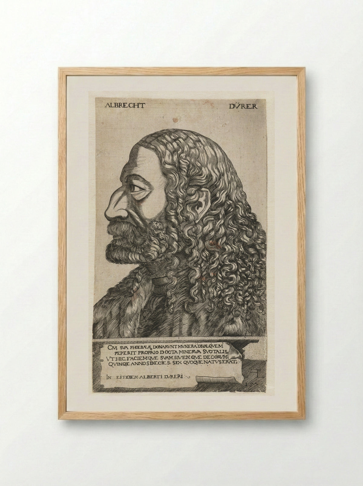 Portrait of Albrecht Dürer - Monogrammist AL - Framed Print Wood