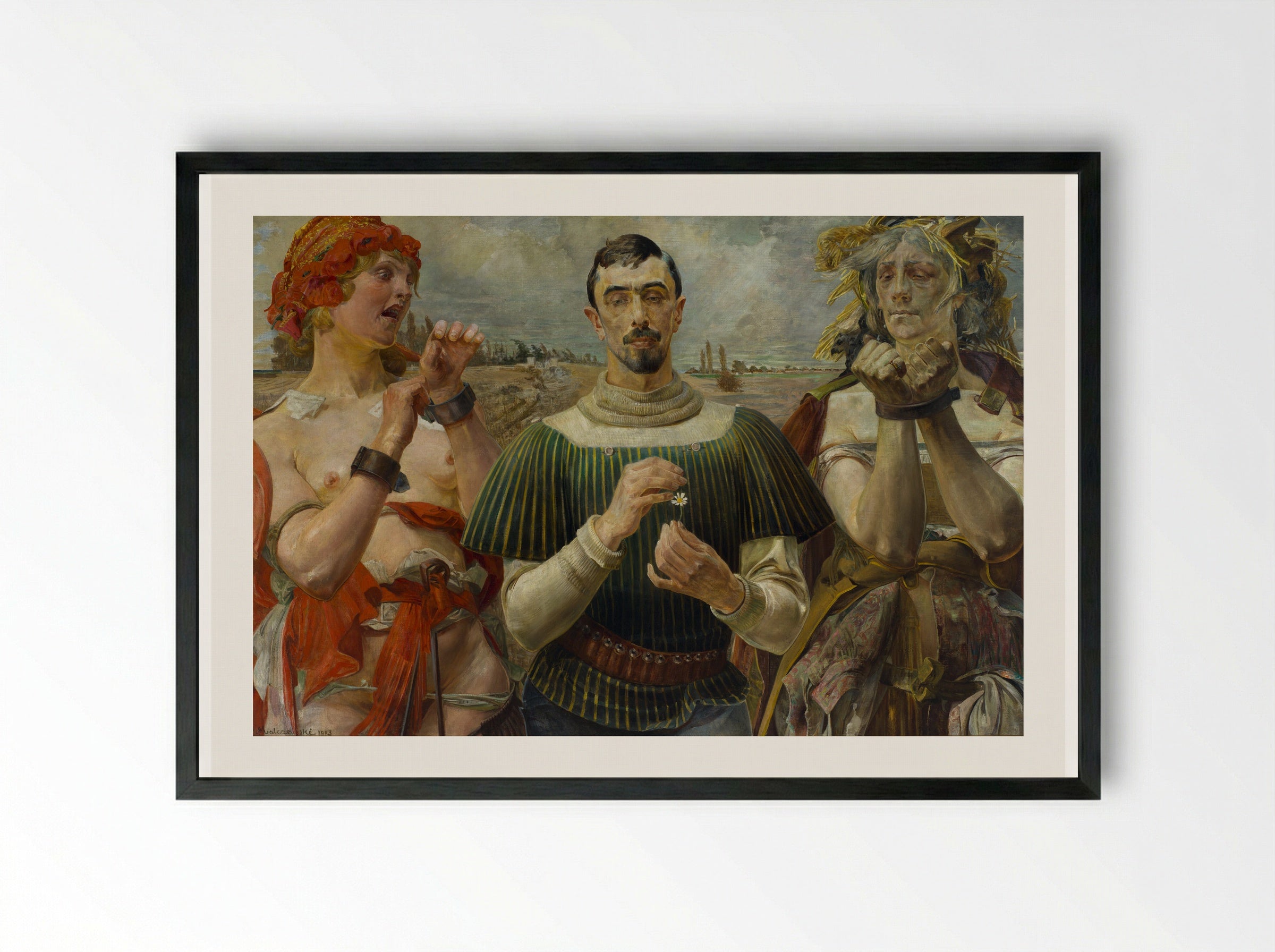 Portrait of Aleksander Wielopolski - Jacek Malczewski - Framed Print Black