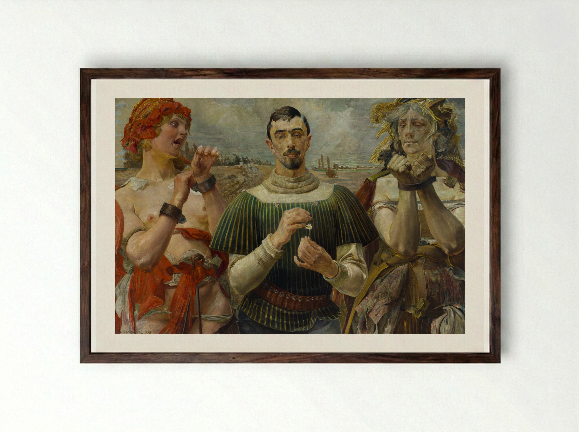 Portrait of Aleksander Wielopolski - Jacek Malczewski - Framed Print Dark Wood
