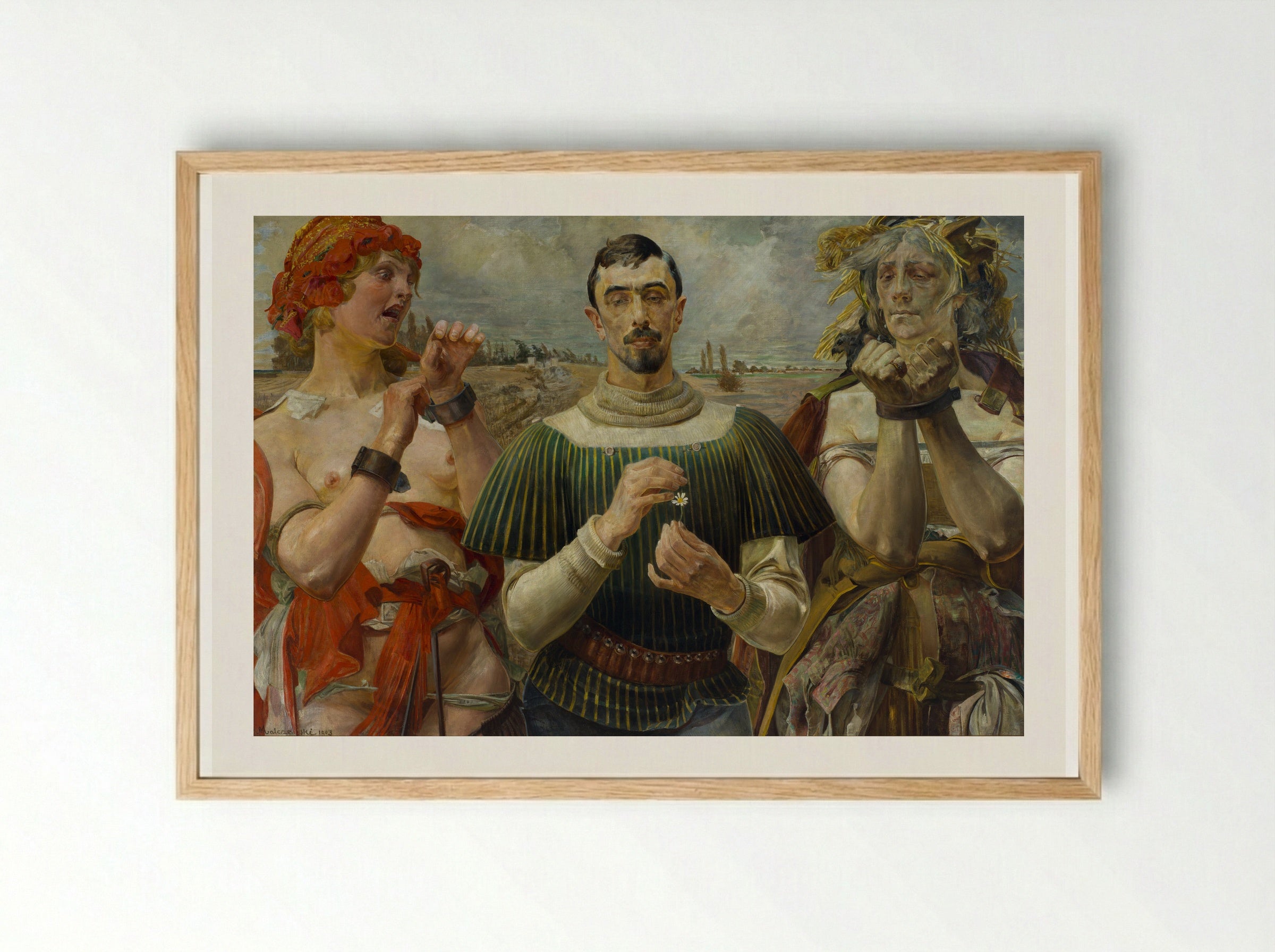 Portrait of Aleksander Wielopolski - Jacek Malczewski - Framed Print Wood
