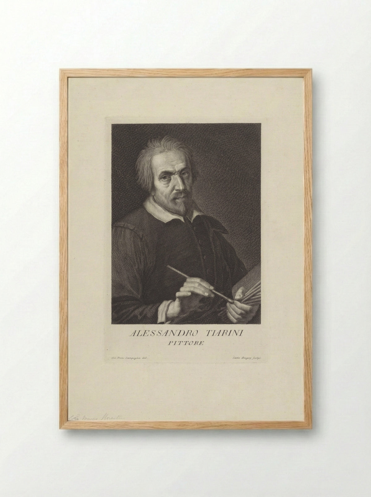Portrait of Alessandro Tiarini - Alessandro Tiarini - Framed Print Wood