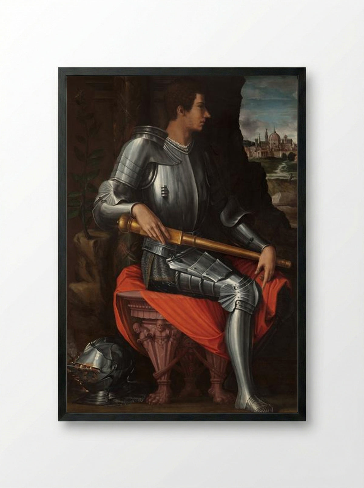 Portrait of Alessandro de' Medici - Giorgio Vasari - Framed Print Black