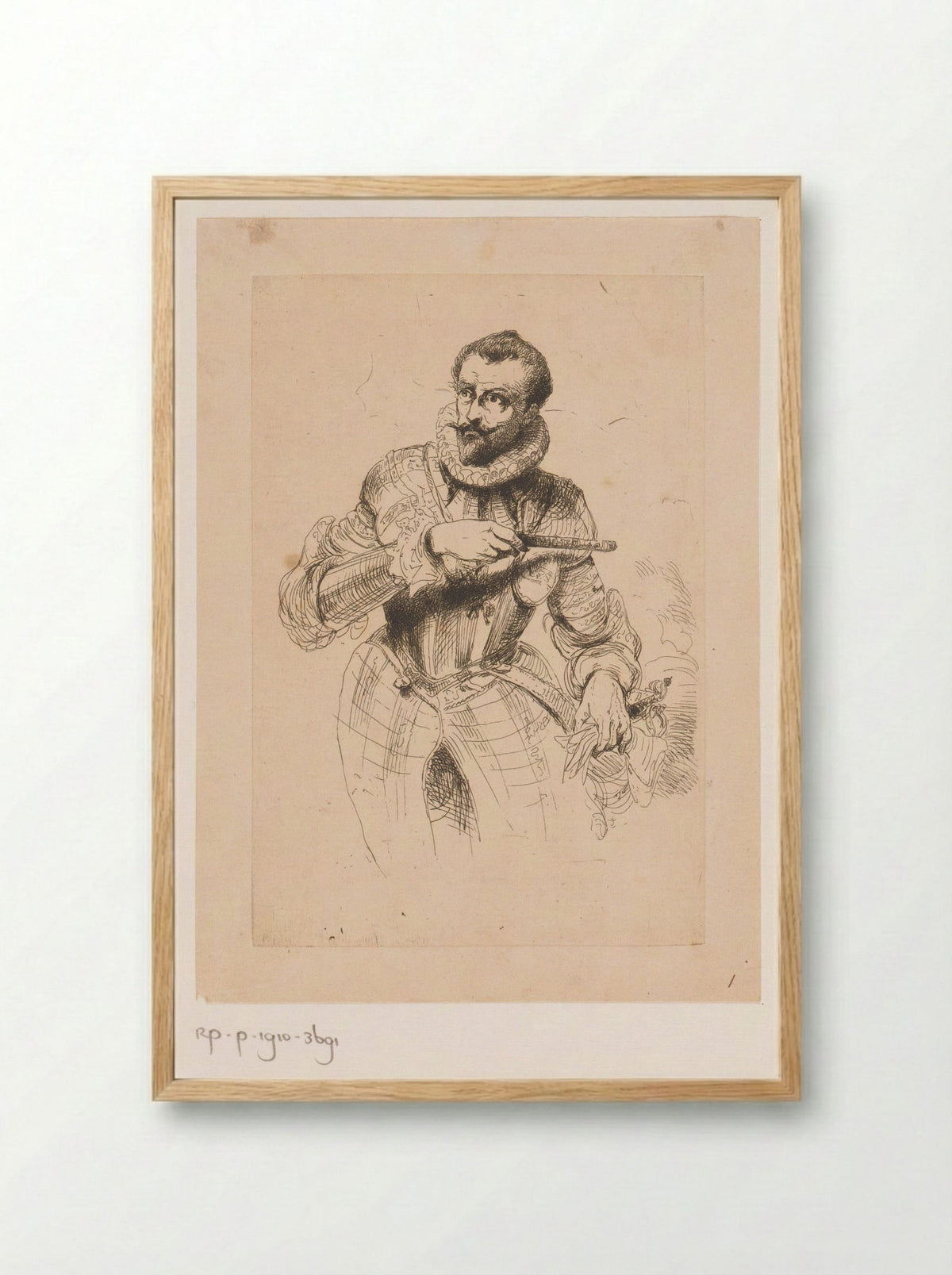 Portrait of Alexander Farnese - Edouard Hamman - Framed Print Wood