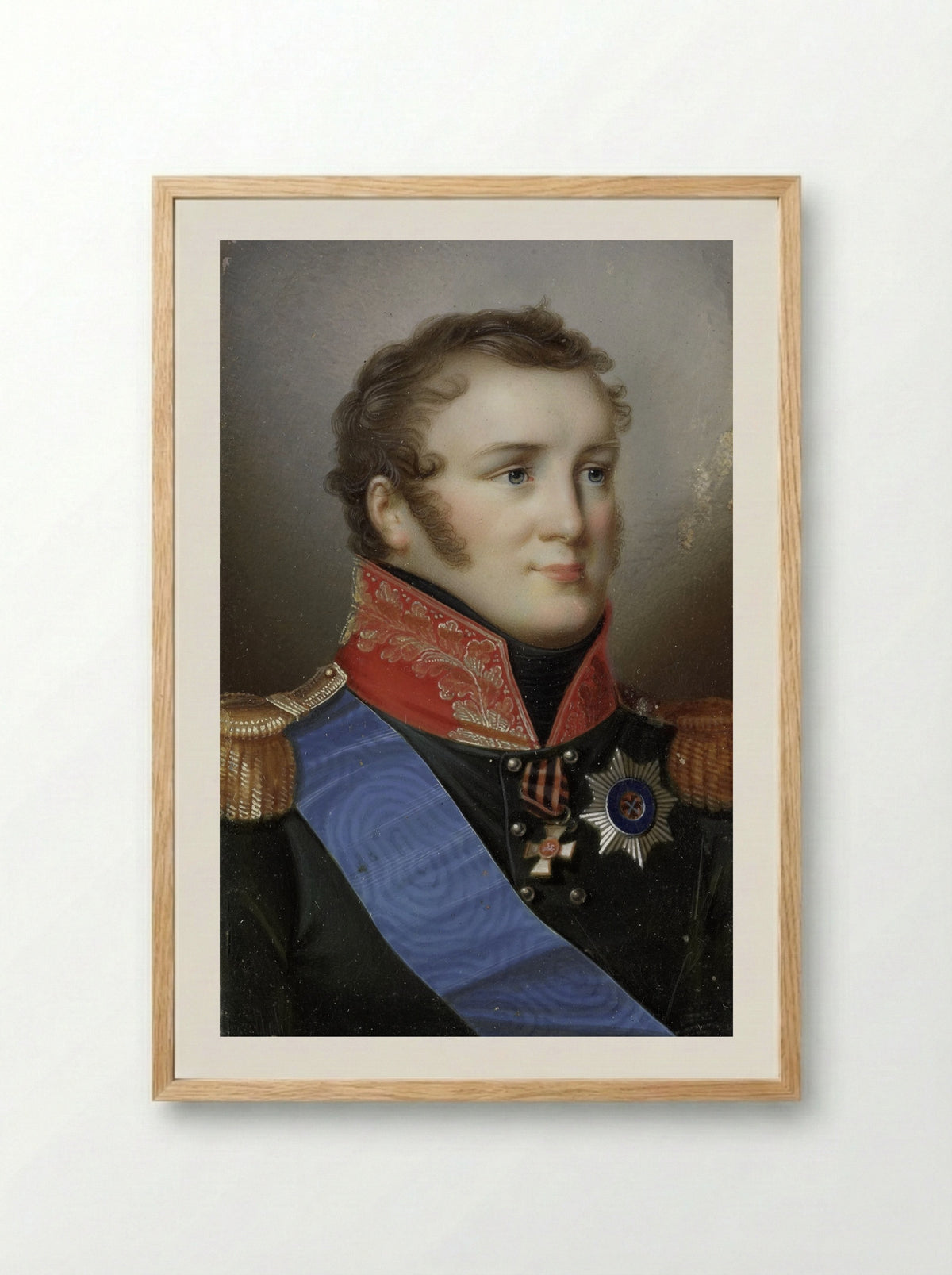 Portrait of Alexander I, Emperor of Russia - Domenico Bossi - Framed Print Wood