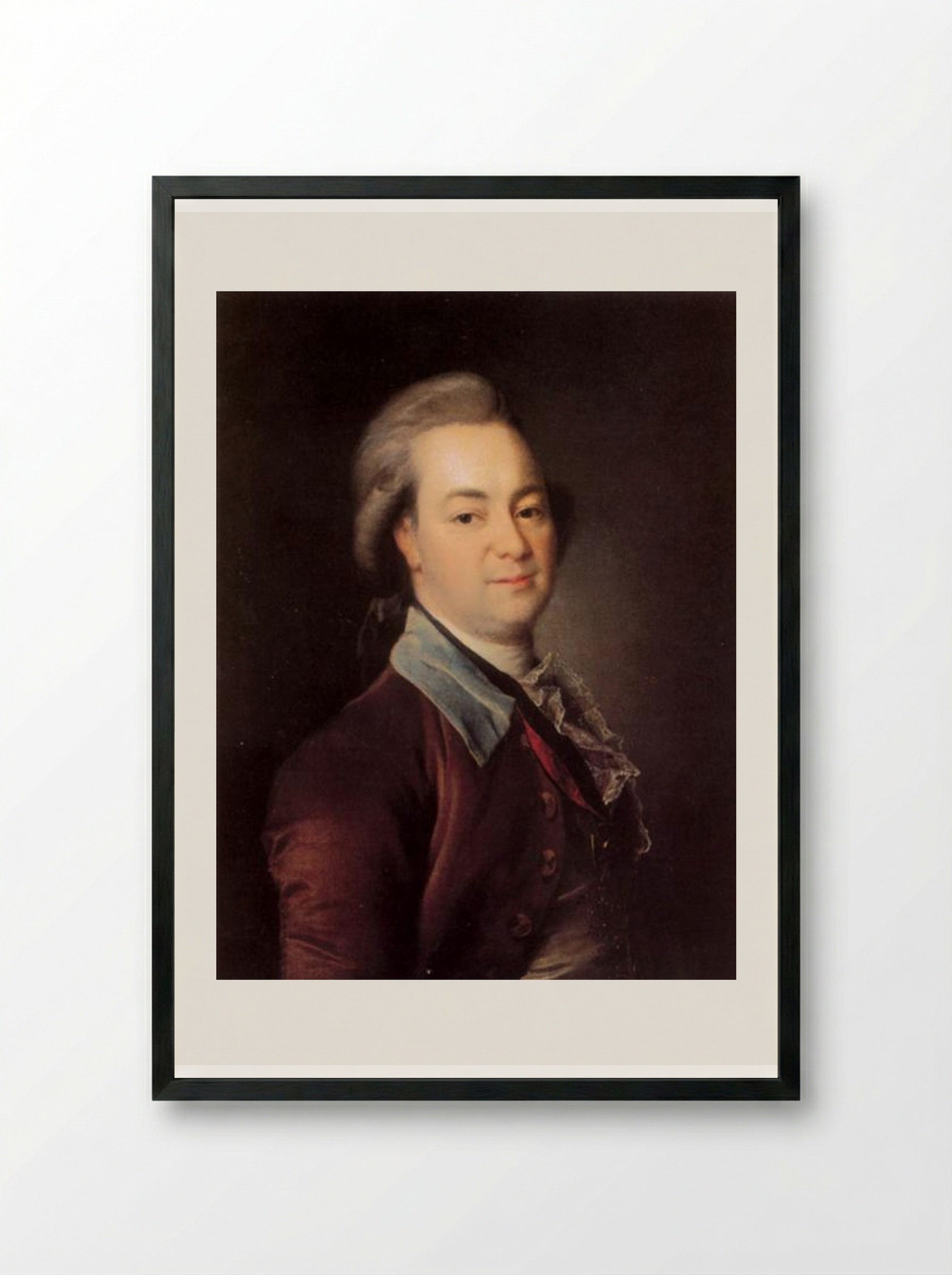 Portrait of Alexander Khrapovitsky - Dmitry Levitzky - Framed Print Black