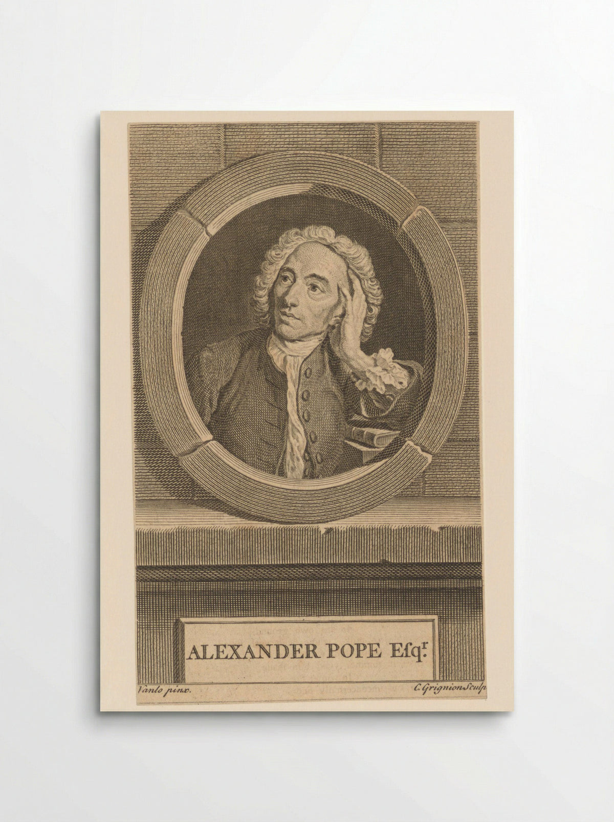 Portrait of Alexander Pope - Charles Grignion the Elder - Poster